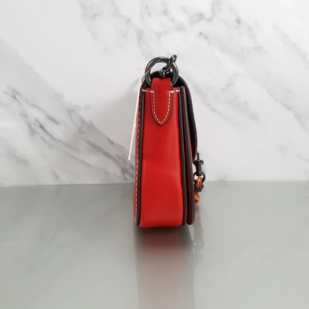 Coach 1941 Red Saddle 17 Bag with Sequin Emblem Coupe Rally Car - Limited Edition - Image 9