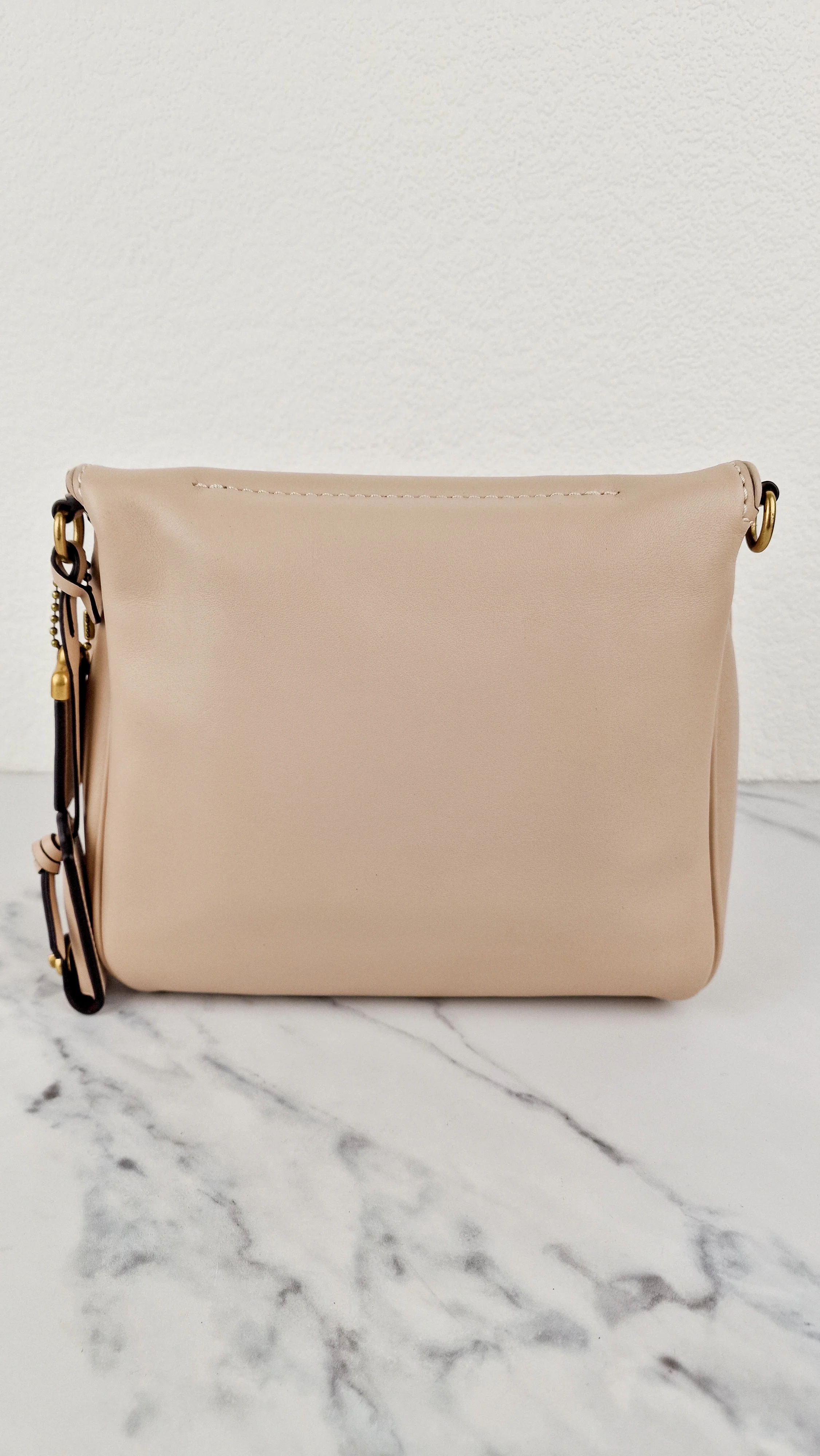 Coach 1941 Rider Bag 24 Crossbody Snakeskin in Beige Sand Cream Smooth Leather - Coach 75501 - Image 6