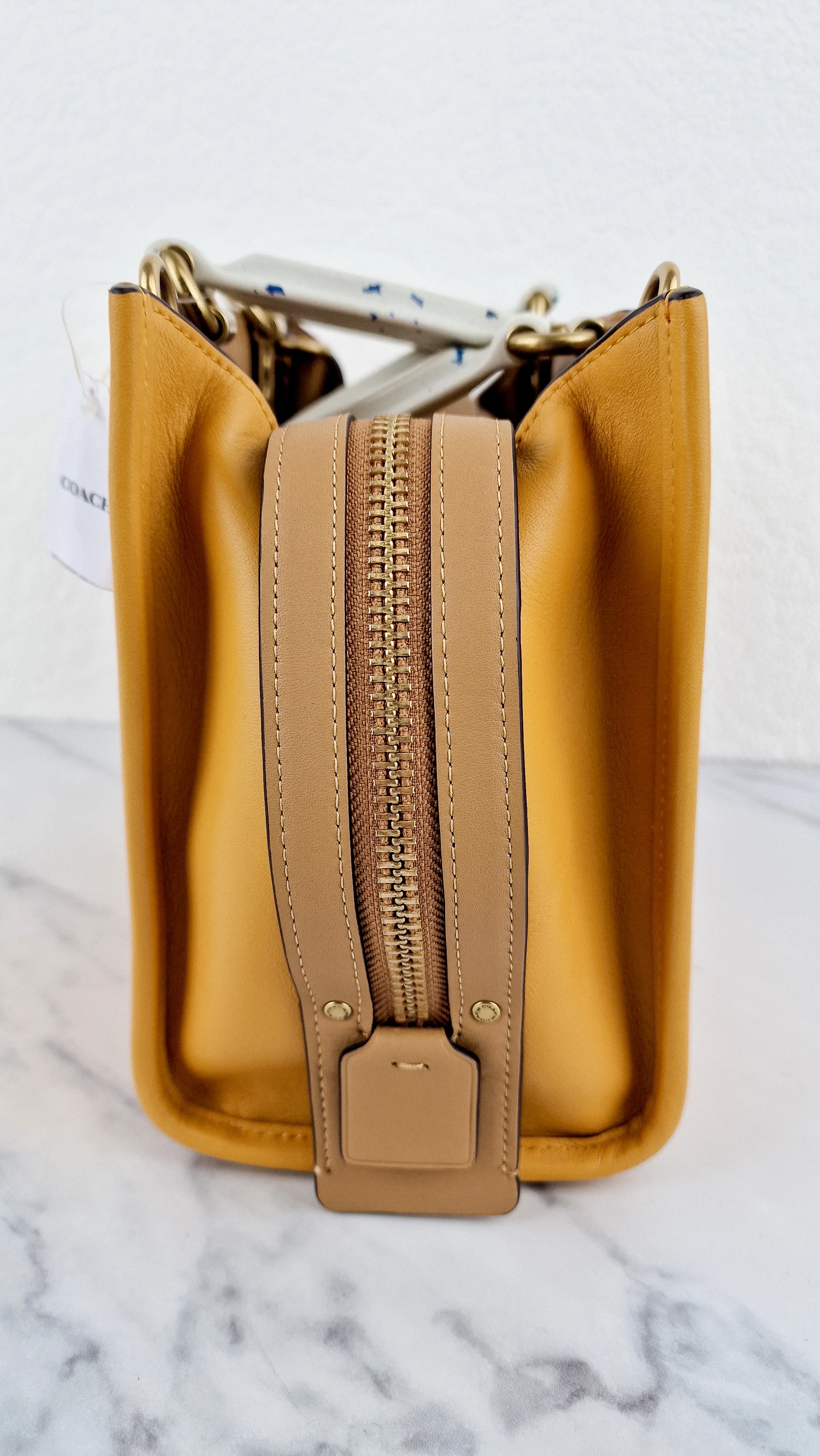 Coach 1941 Rogue 25 in Buttercup Yellow With Recycled Handles Leather Satchel - Coach C7619 - Image 10