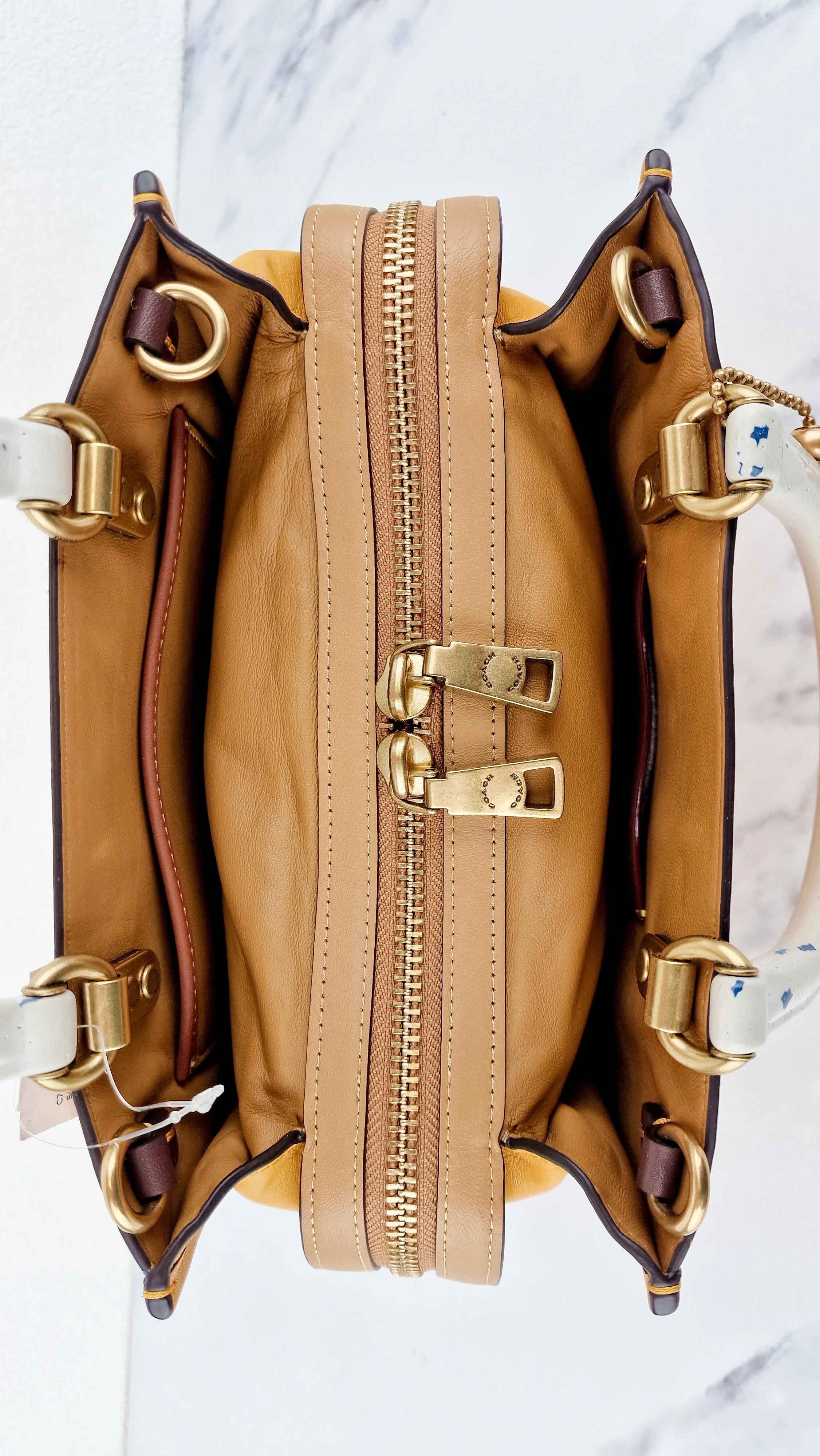 Coach 1941 Rogue 25 in Buttercup Yellow With Recycled Handles Leather Satchel - Coach C7619 - Image 18
