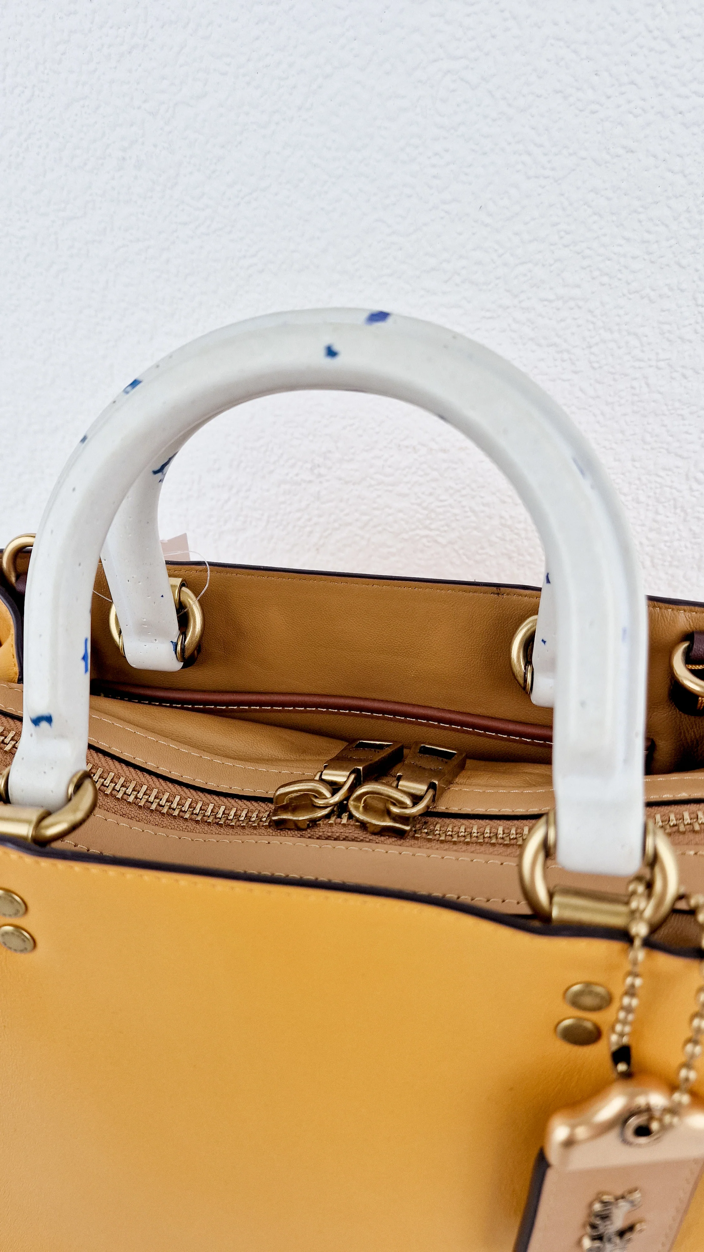 Coach 1941 Rogue 25 in Buttercup Yellow With Recycled Handles Leather Satchel - Coach C7619 - Image 5