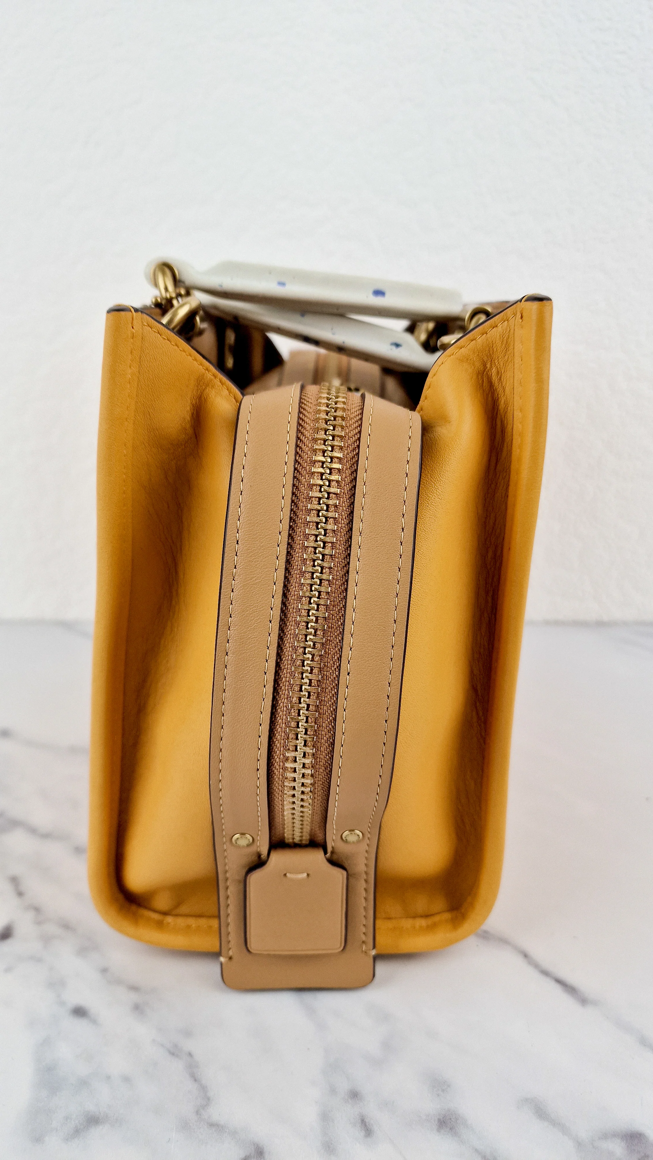 Coach 1941 Rogue 25 in Buttercup Yellow With Recycled Handles Leather Satchel - Coach C7619 - Image 7