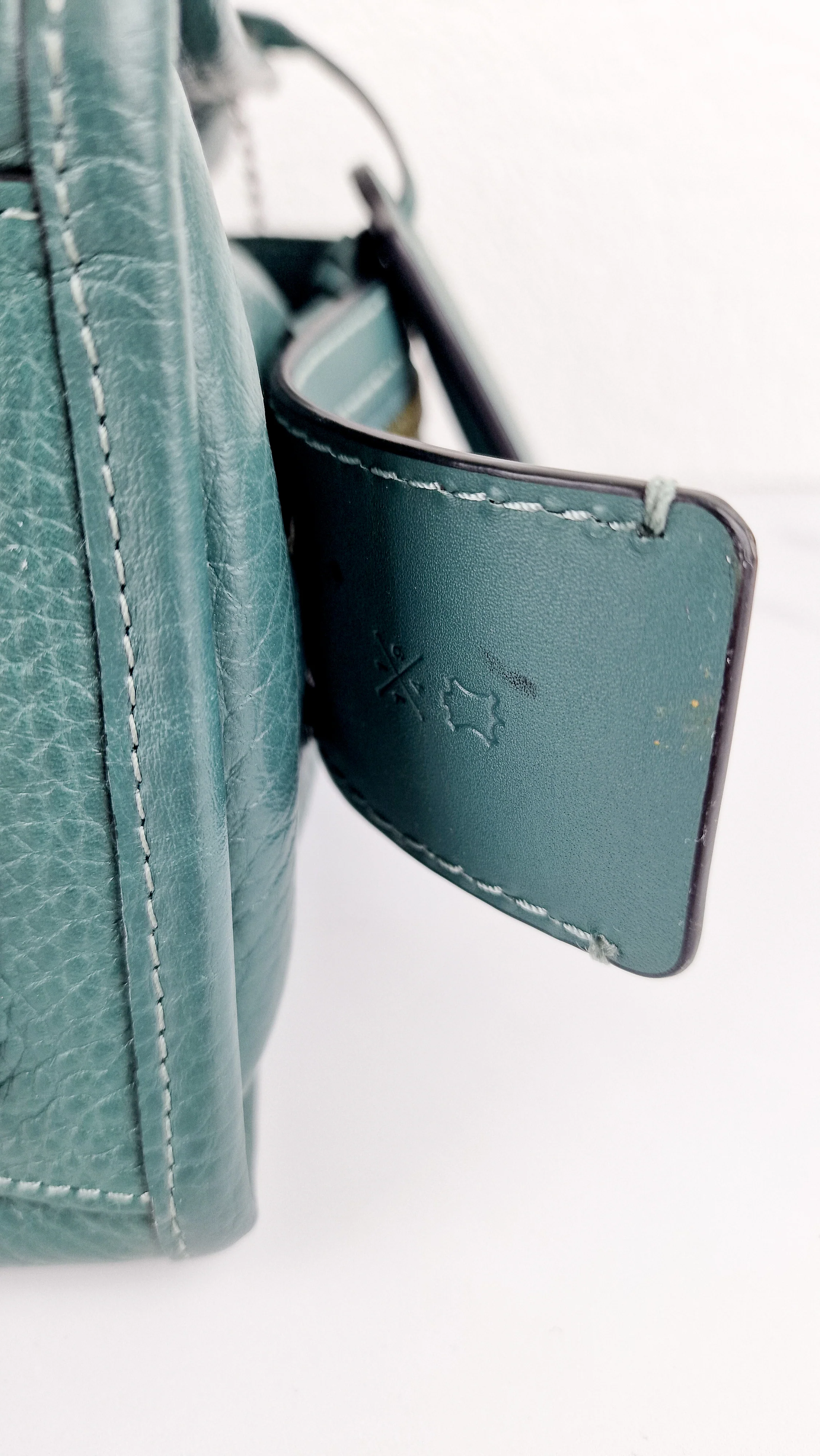Coach 1941 Rogue 25 in Dark Turquoise With Prairie Rivets Pebble Leather Satchel - Coach 21590 - Image 11