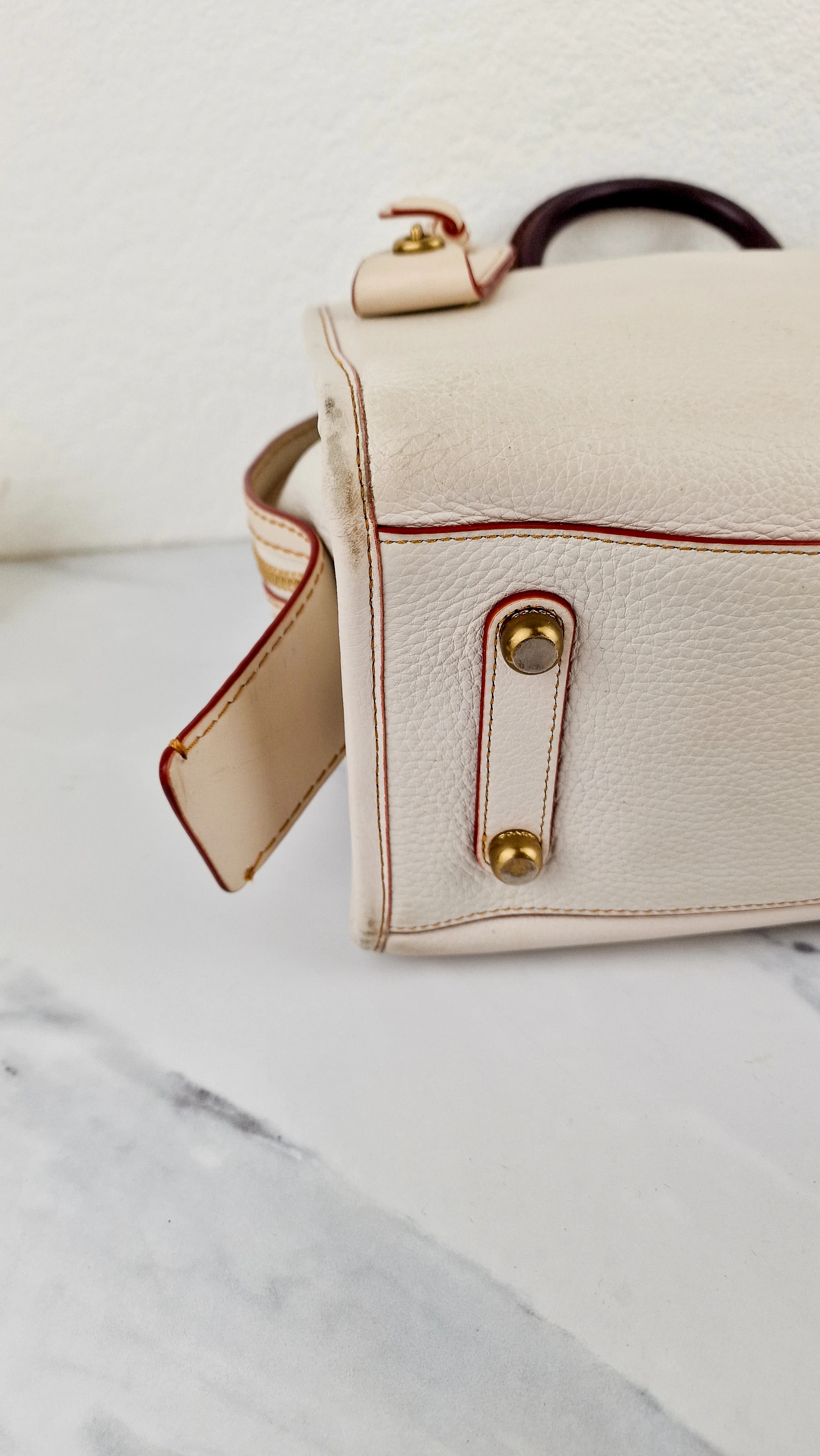 Coach 1941 Rogue 31 in Chalk Pebble Leather - Satchel Handbag - Coach 38124 - Image 14