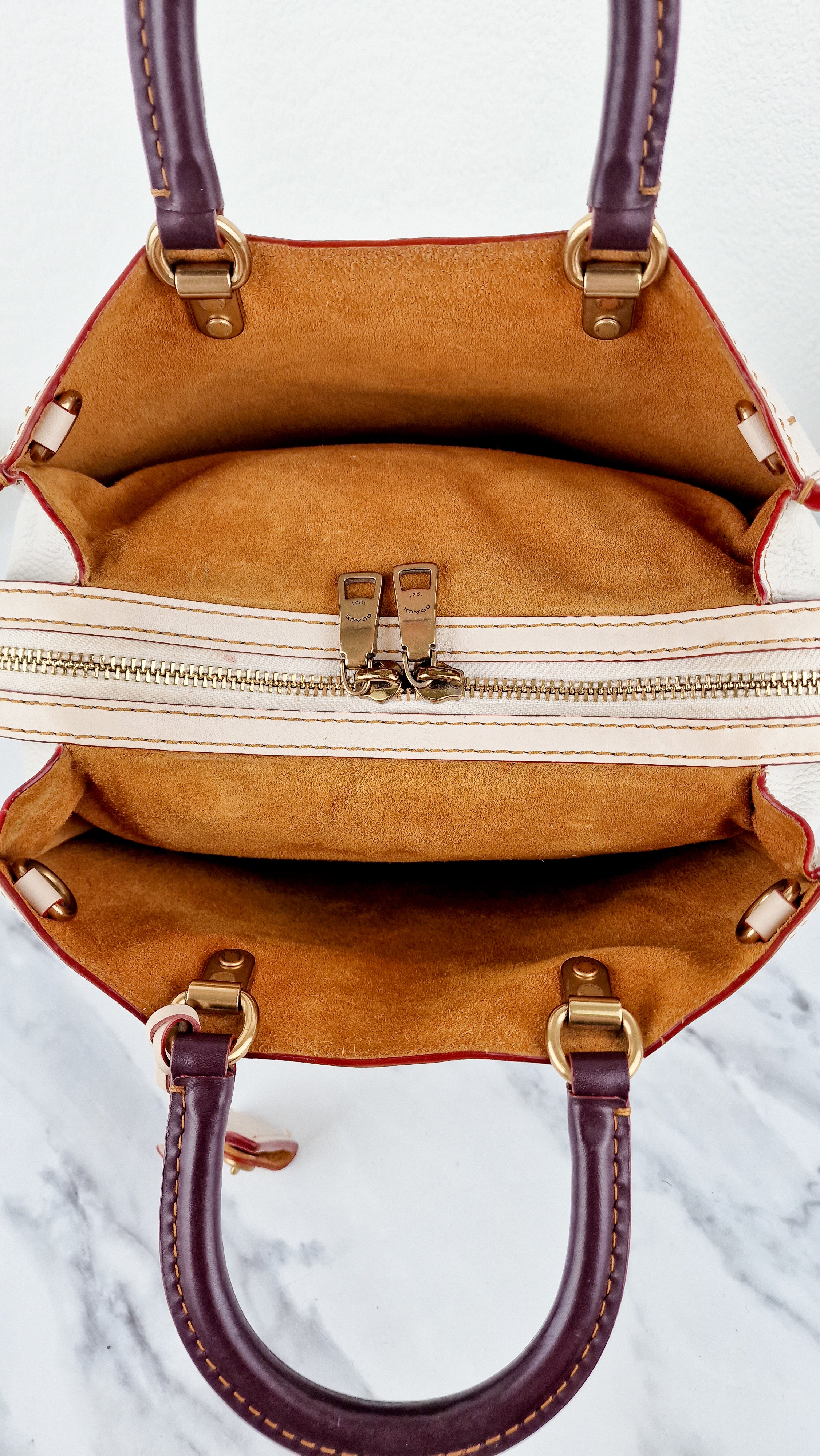 Coach 1941 Rogue 31 in Chalk Pebble Leather - Satchel Handbag - Coach 38124 - Image 19