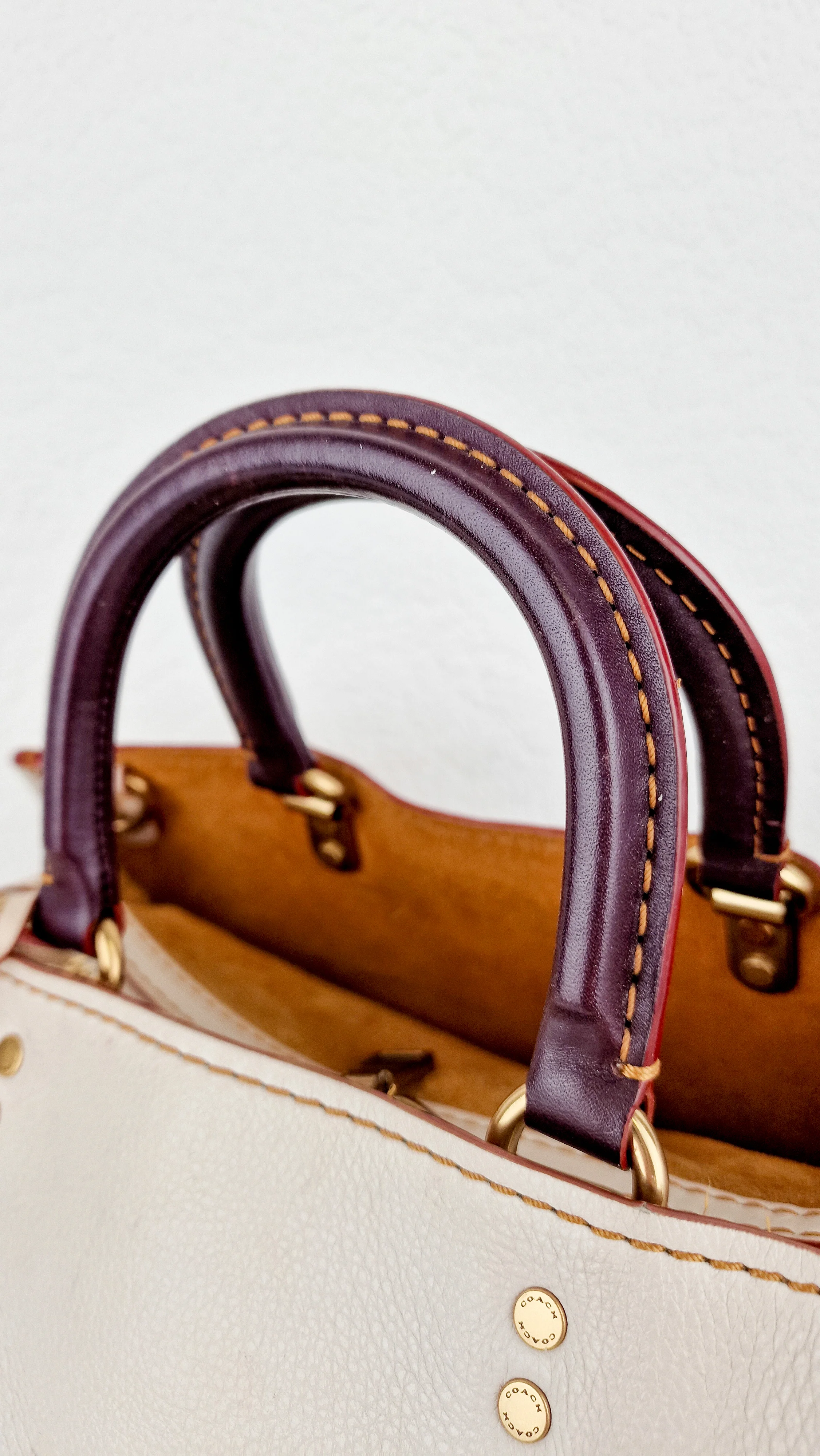 Coach 1941 Rogue 31 in Chalk Pebble Leather - Satchel Handbag - Coach 38124 - Image 4