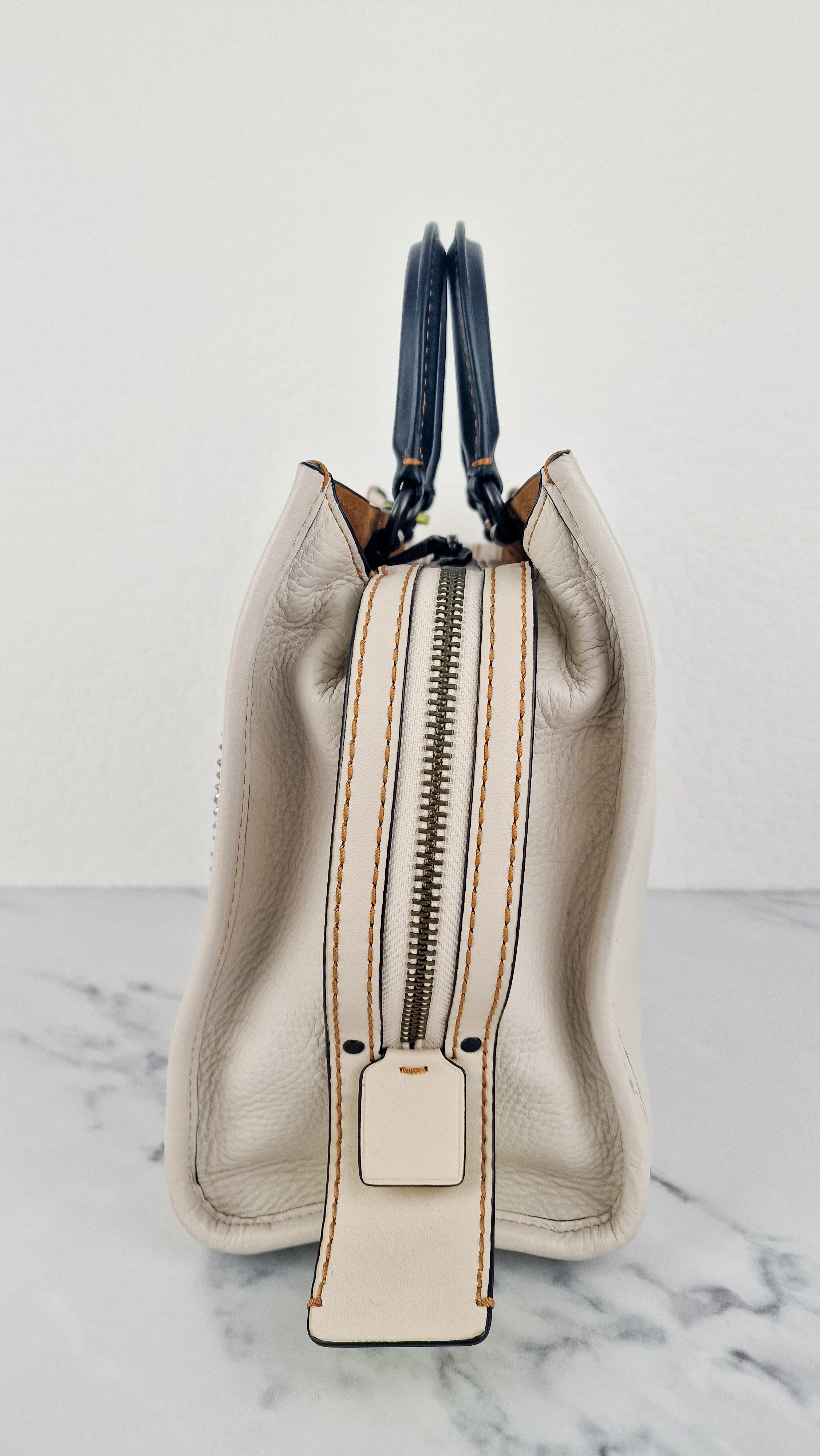 Coach 1941 Rogue 31 in Chalk with Rockets Spaceships - Satchel Handbag Coach 58156 - Image 3