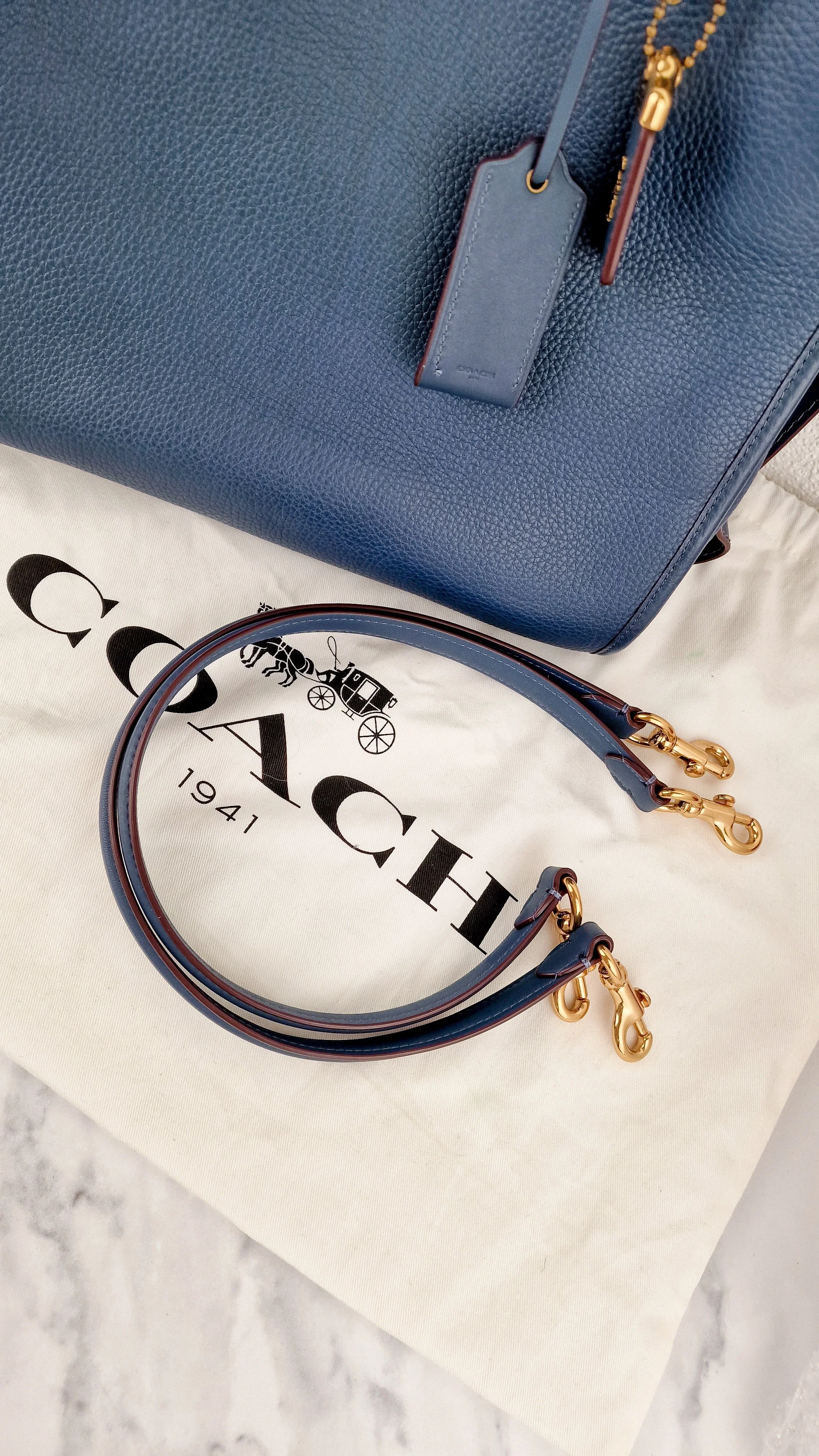 Coach 1941 Rogue 31 in Dark Denim Blue - Shoulder Bag Satchel Handbag Coach 38124 - Image 2