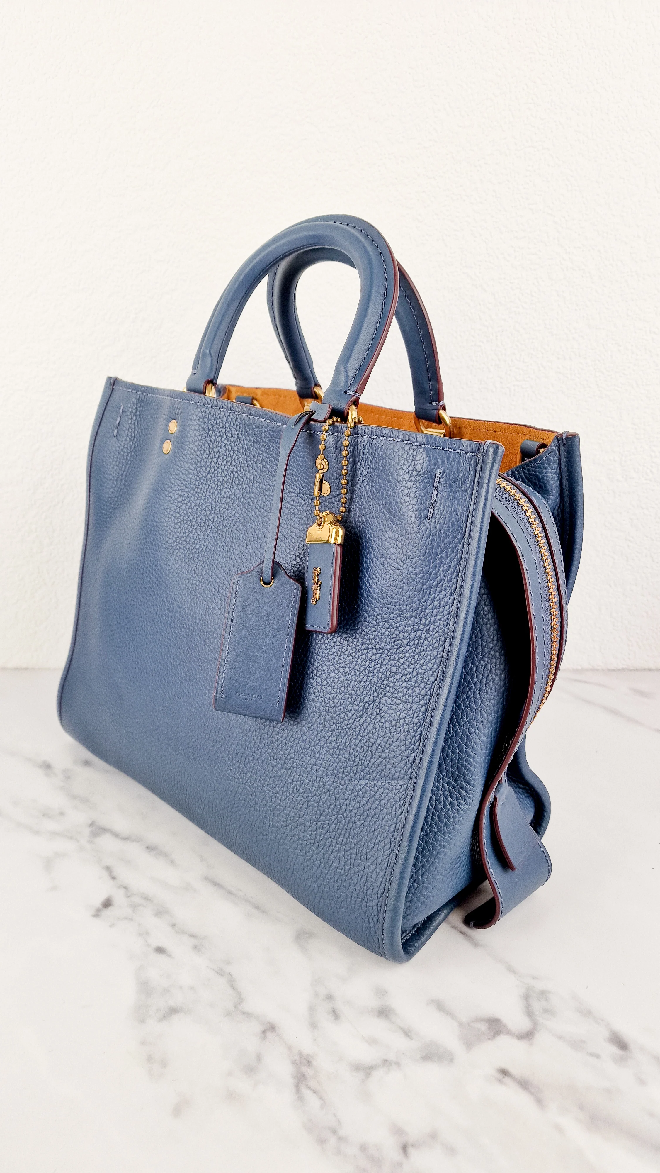 Coach 1941 Rogue 31 in Dark Denim Blue - Shoulder Bag Satchel Handbag Coach 38124 - Image 4