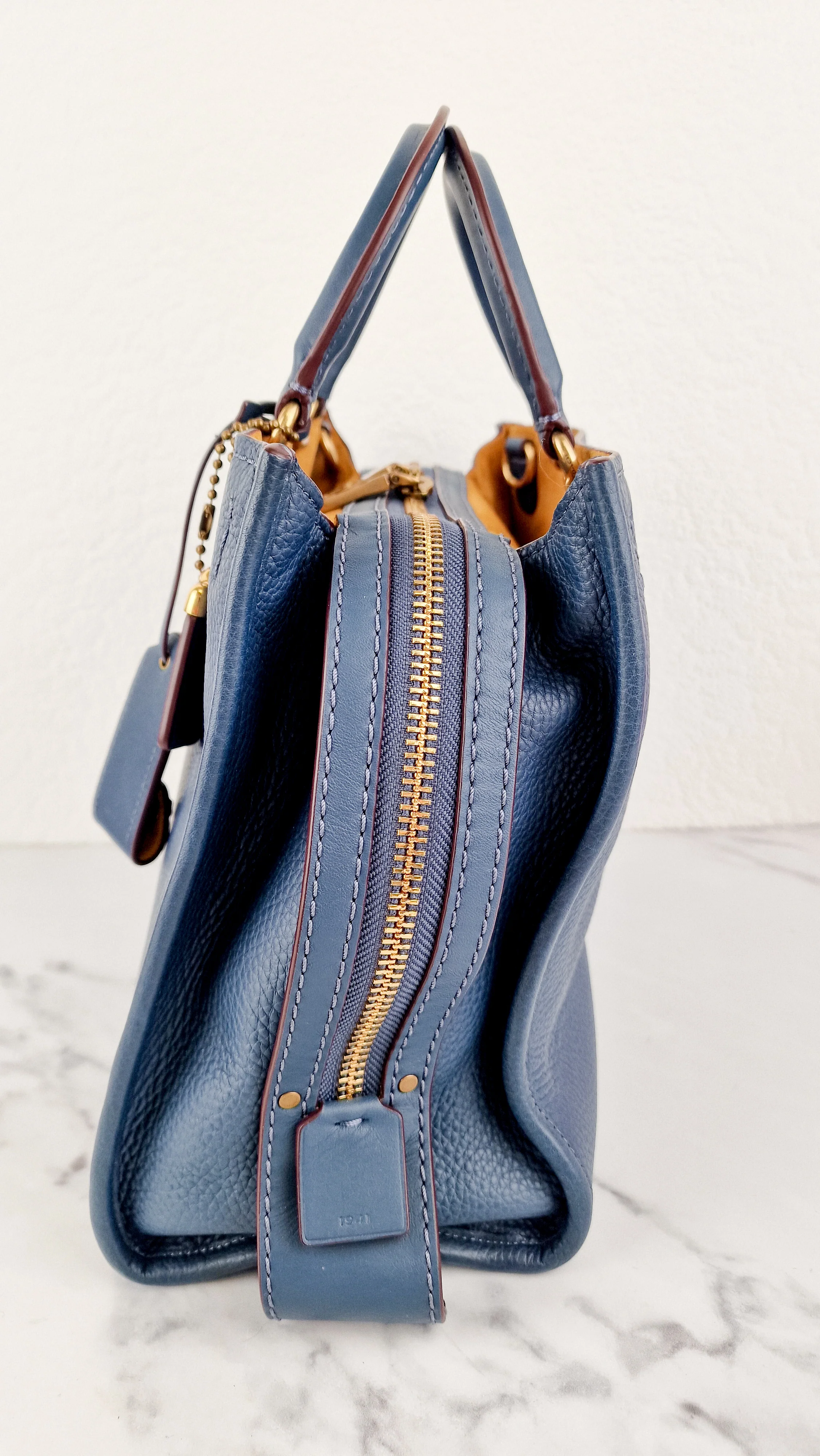 Coach 1941 Rogue 31 in Dark Denim Blue - Shoulder Bag Satchel Handbag Coach 38124 - Image 5