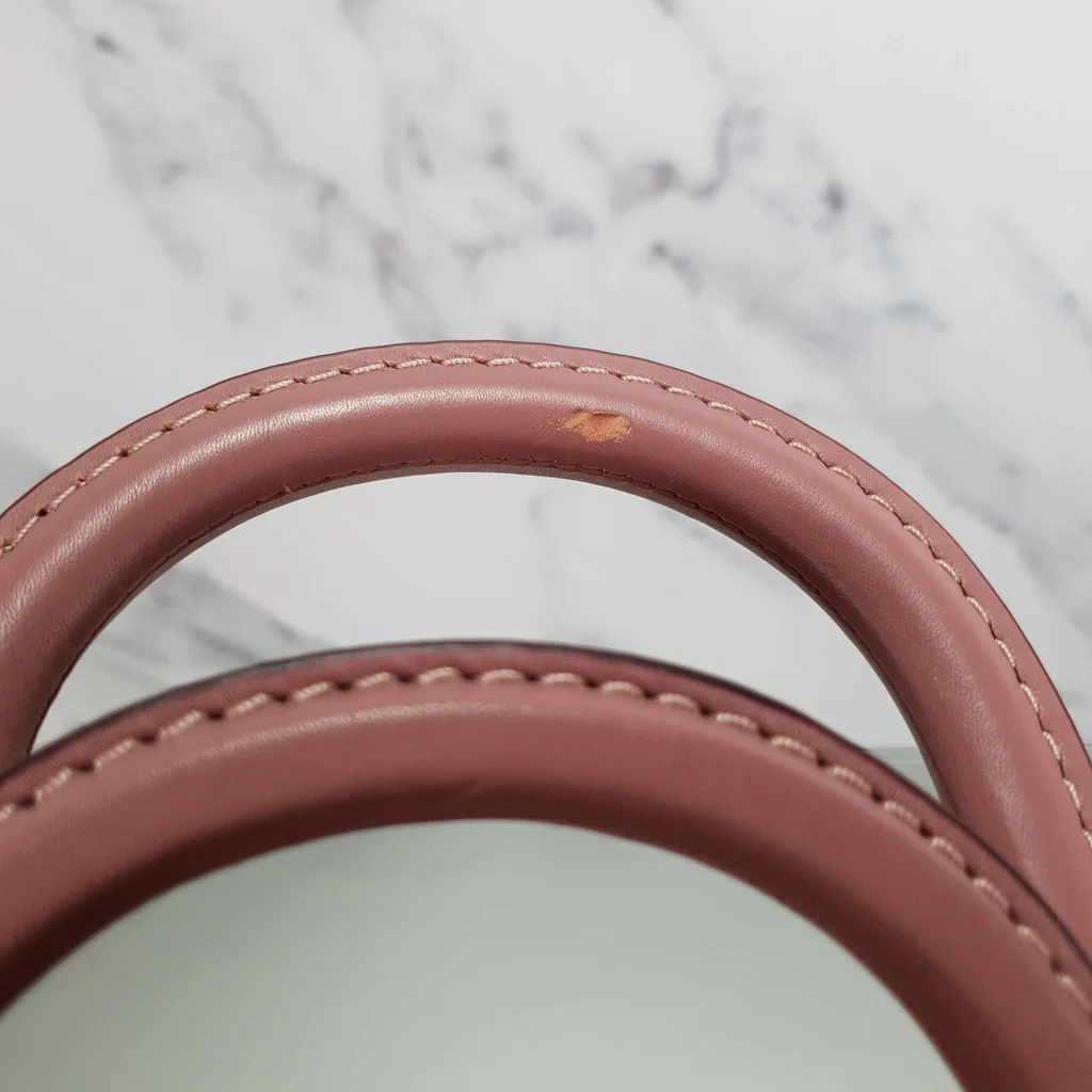 Coach 1941 Rogue 31 in Dusty Rose Pink Mixed Leather with Burgundy Suede - Pebbled Leather Handbag - Image 11