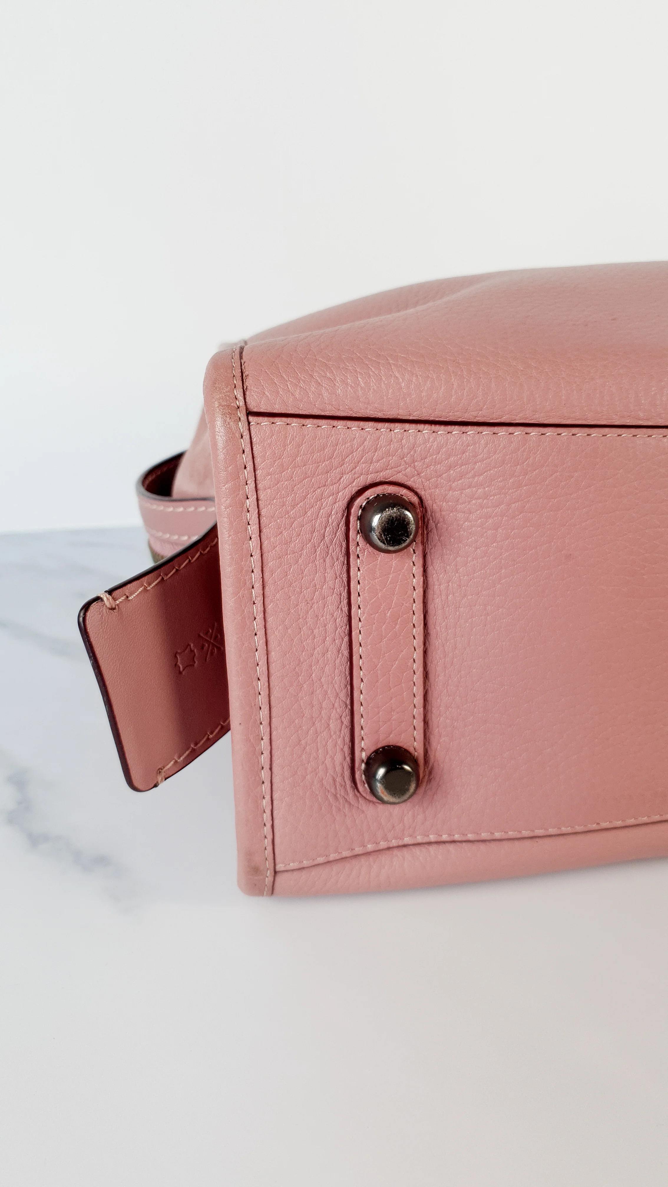 Coach 1941 Rogue 31 in Dusty Rose Pink Mixed Leather with Burgundy Suede - Satchel Handbag - Image 10