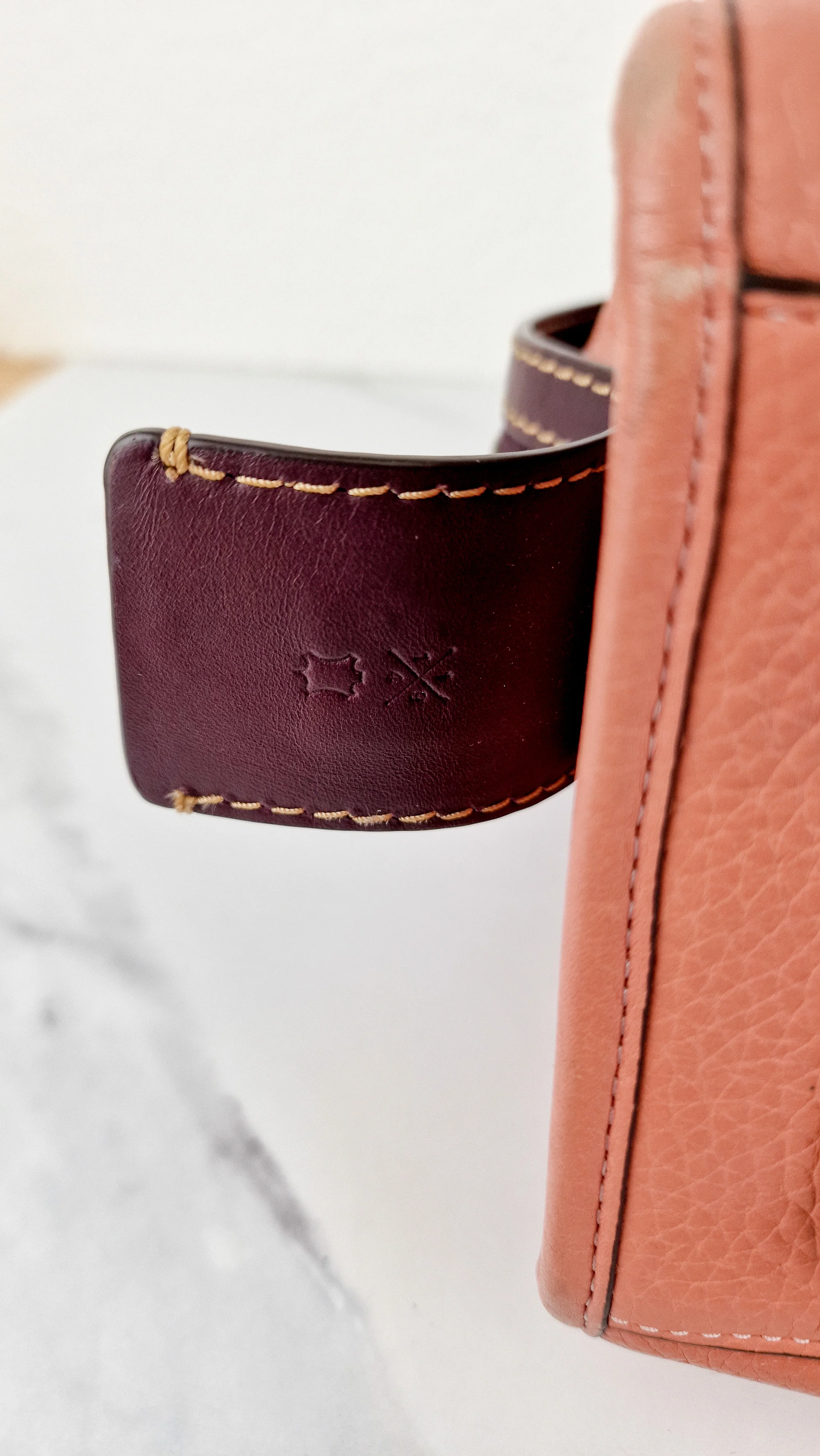 Coach 1941 Rogue 31 in Melon with Burgundy Colorblock Detail and Suede - Satchel Bag Coach 38124 - Image 13