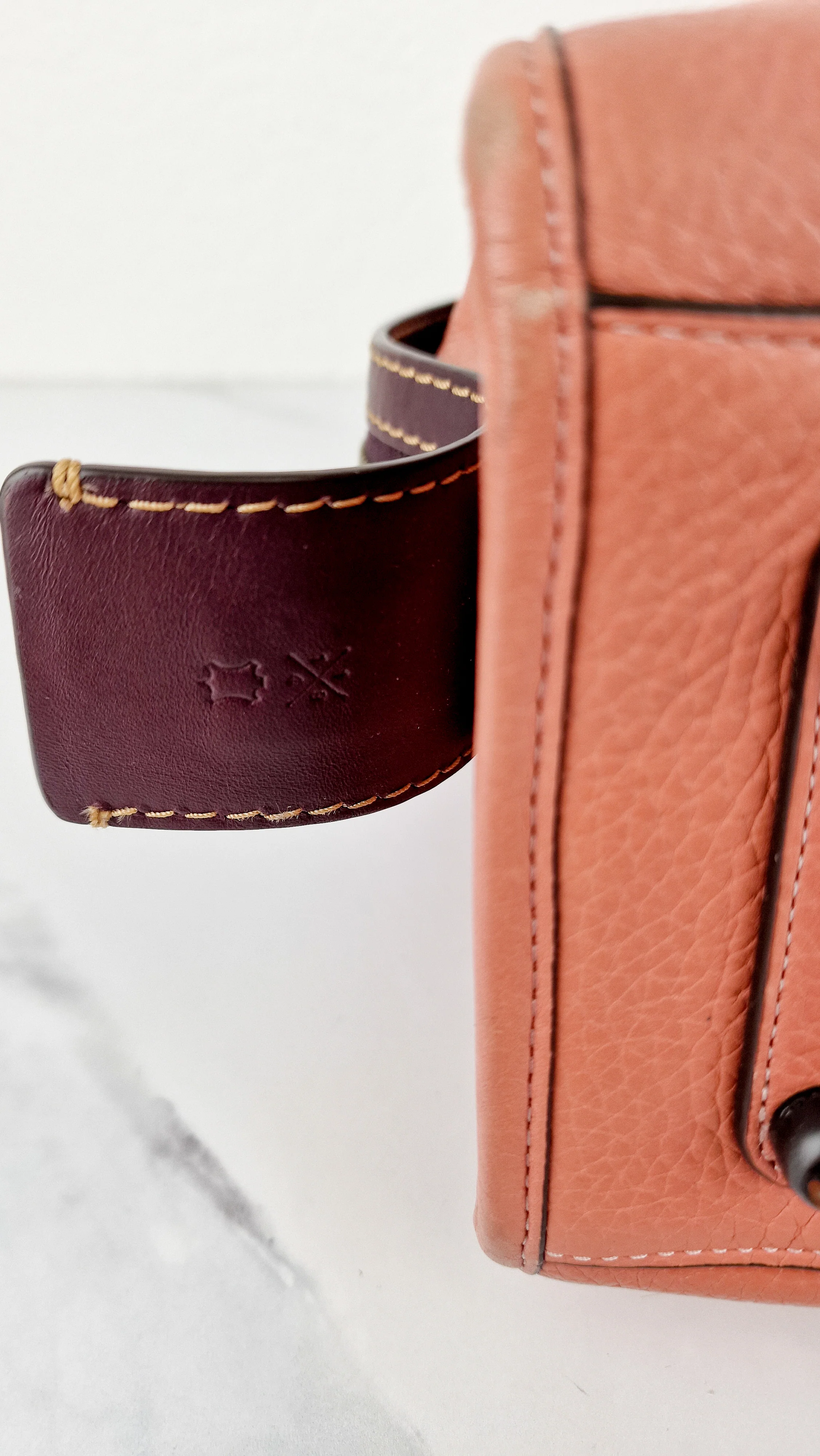 Coach 1941 Rogue 31 in Melon with Burgundy Colorblock Detail and Suede - Satchel Bag Coach 38124 - Image 14