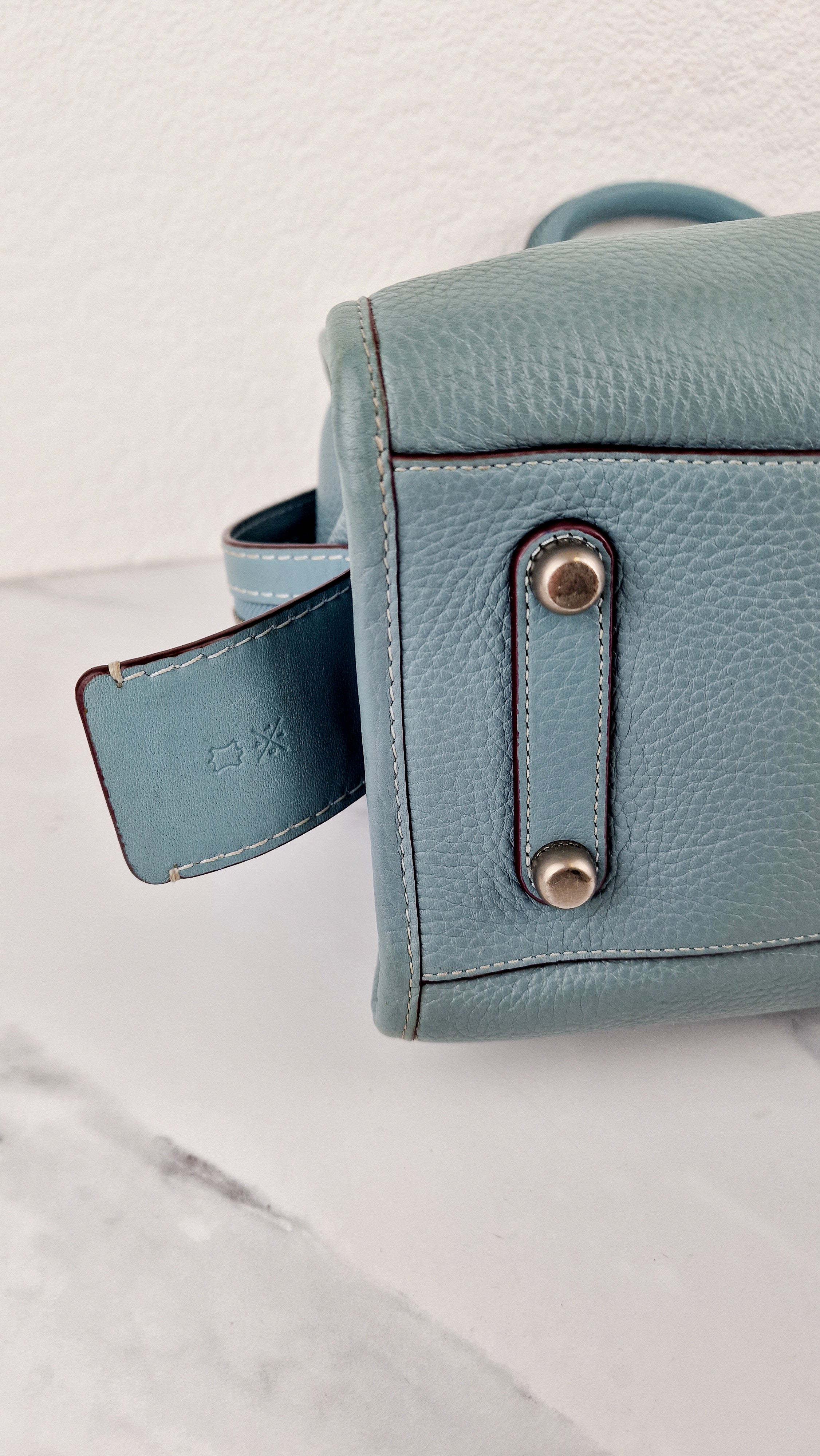 Coach 1941 Rogue 31 in Steel Blue Nickel Silver Hardware Satchel Handbag Leather Coach 38124 - Image 11
