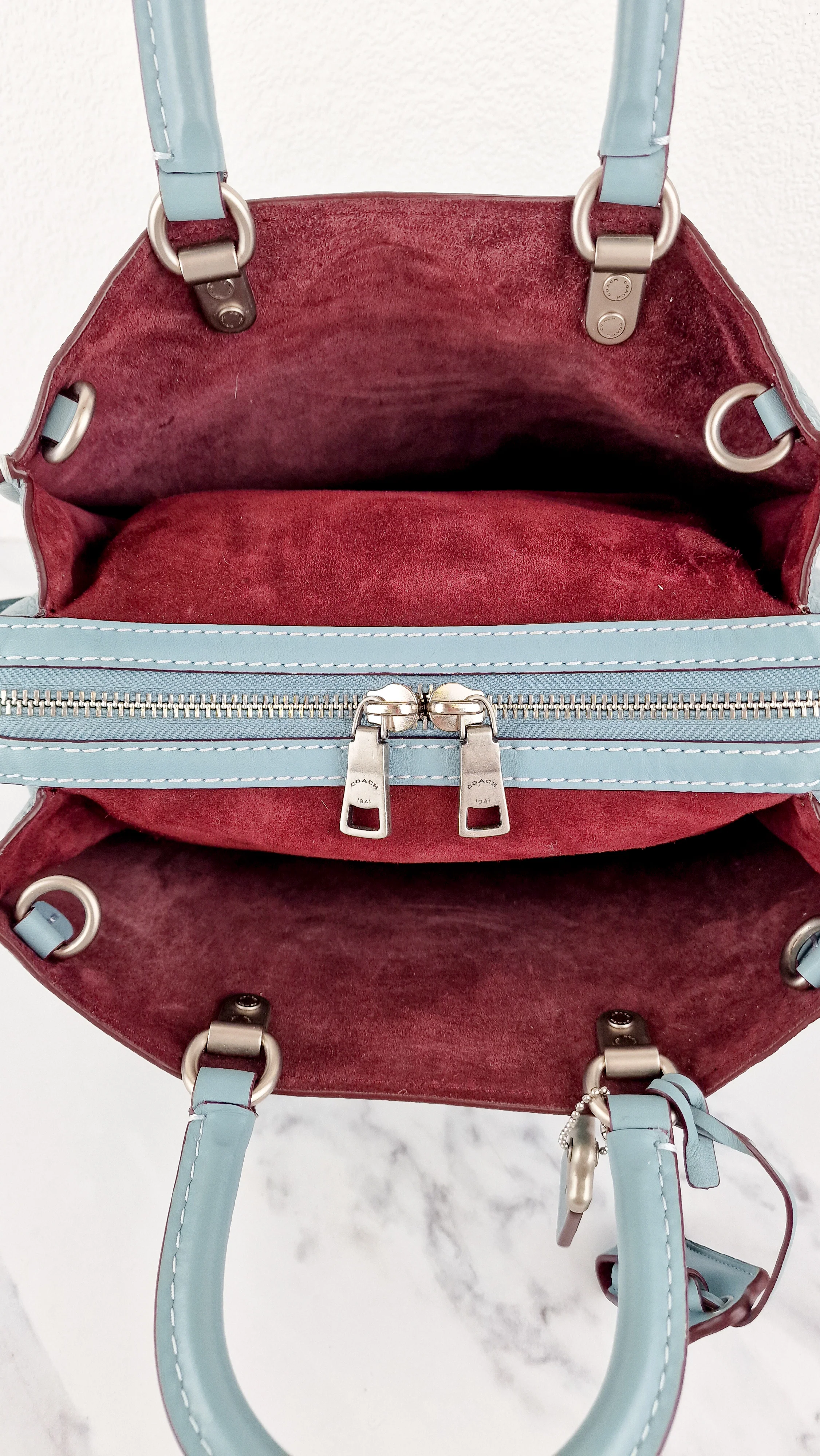 Coach 1941 Rogue 31 in Steel Blue Nickel Silver Hardware - Shoulder Bag Satchel - Coach 38124 - Image 14