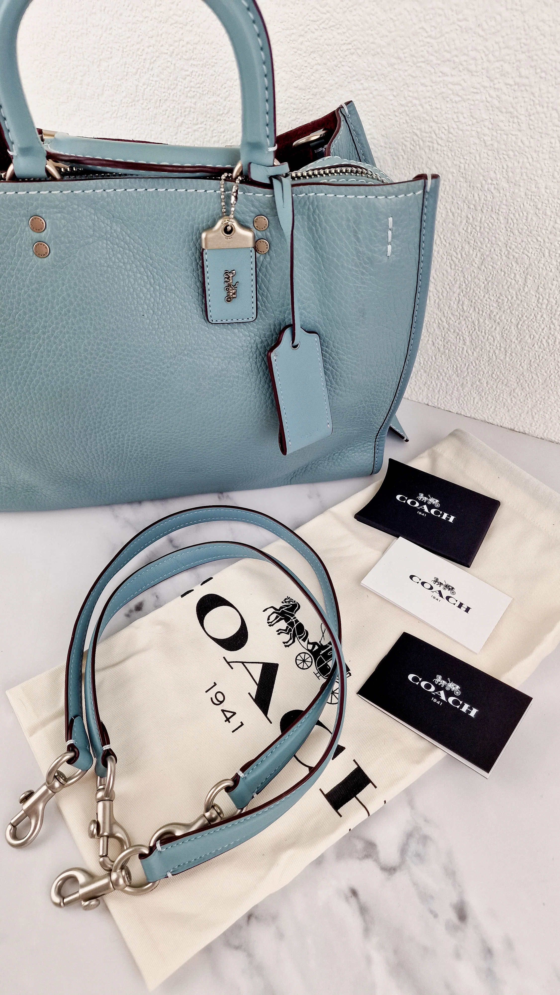 Coach 1941 Rogue 31 in Steel Blue Nickel Silver Hardware - Shoulder Bag Satchel - Coach 38124 - Image 17