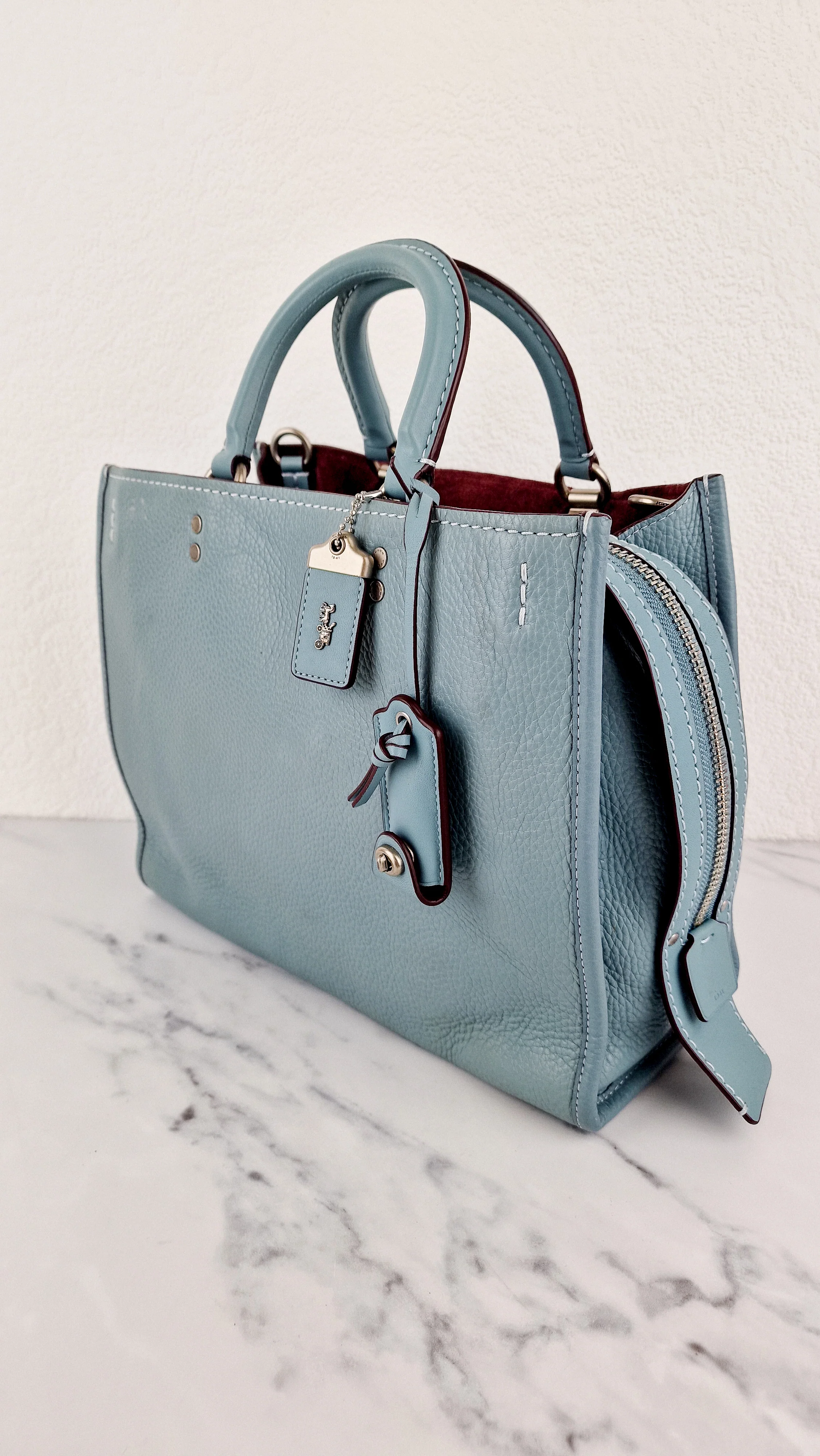 Coach 1941 Rogue 31 in Steel Blue Nickel Silver Hardware - Shoulder Bag Satchel - Coach 38124 - Image 4