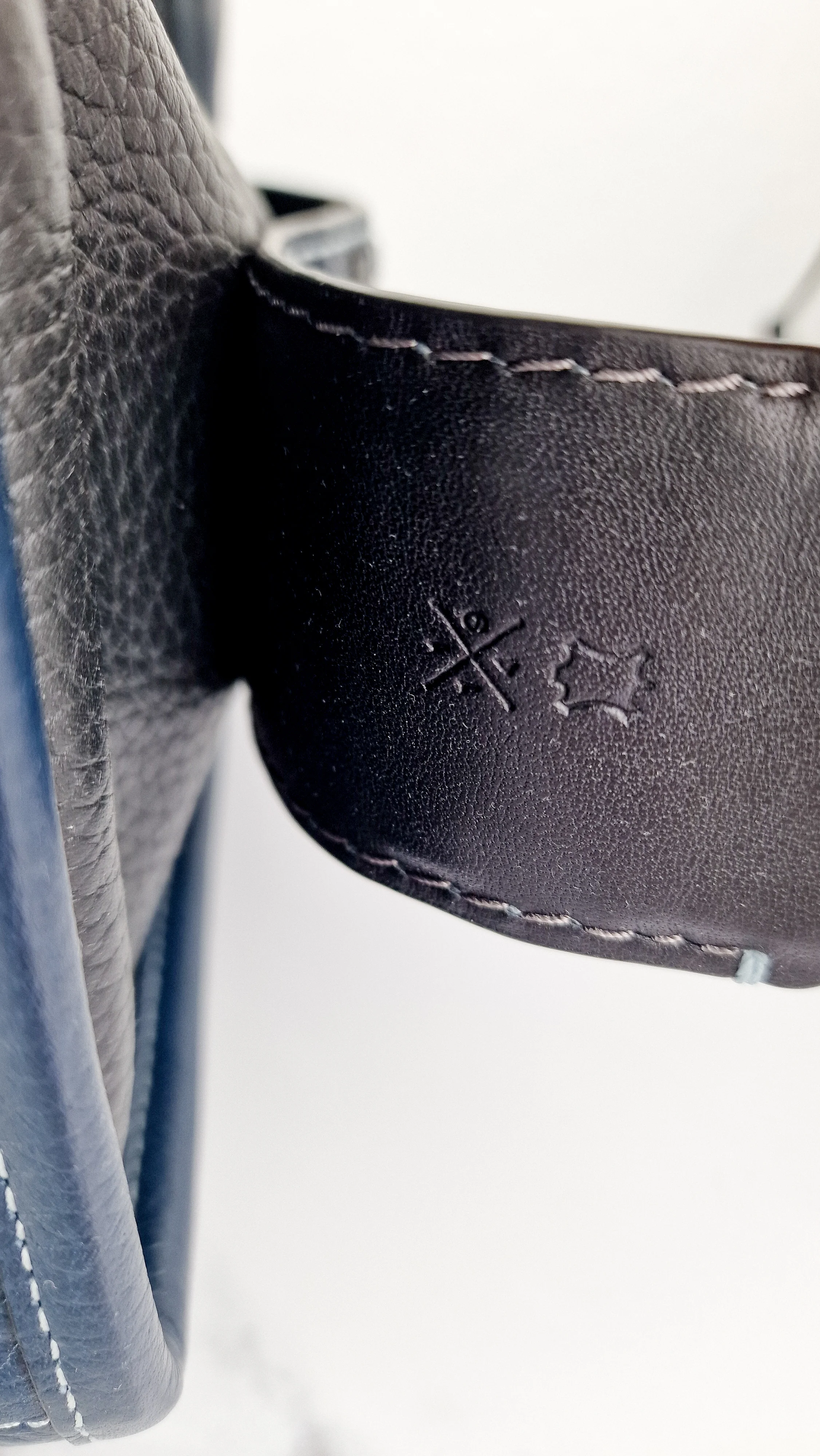 Coach 1941 Rogue 31 Prussian Blue Western Whiplash Whipstitch with Black Suede Lining Handbag Coach 58122 - Image 15