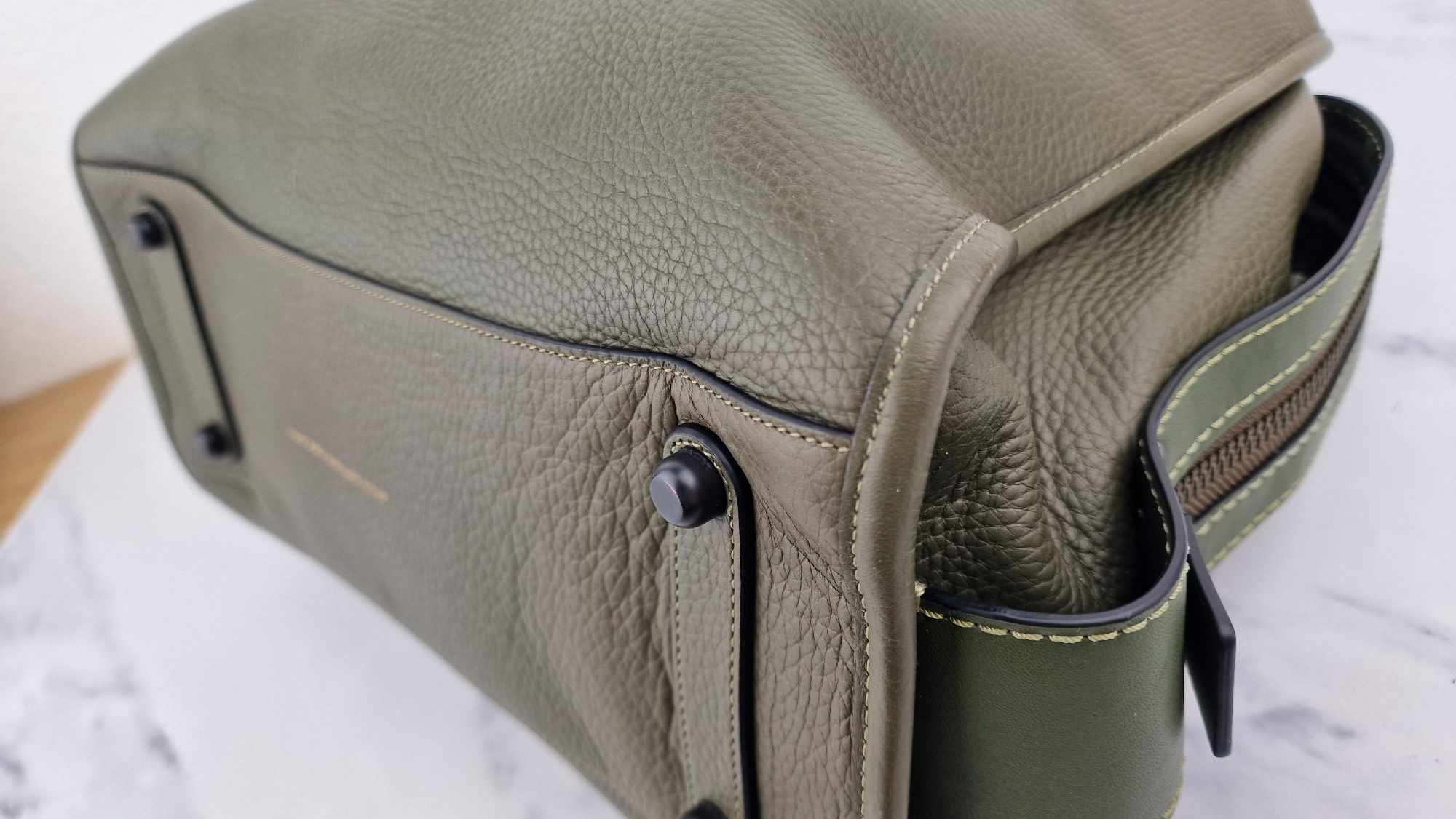 Coach 1941 Rogue 36 in Army Green Olive with Genuine Snakeskin Handles - Shoulder Bag Handbag - Coach 58965 - Image 18