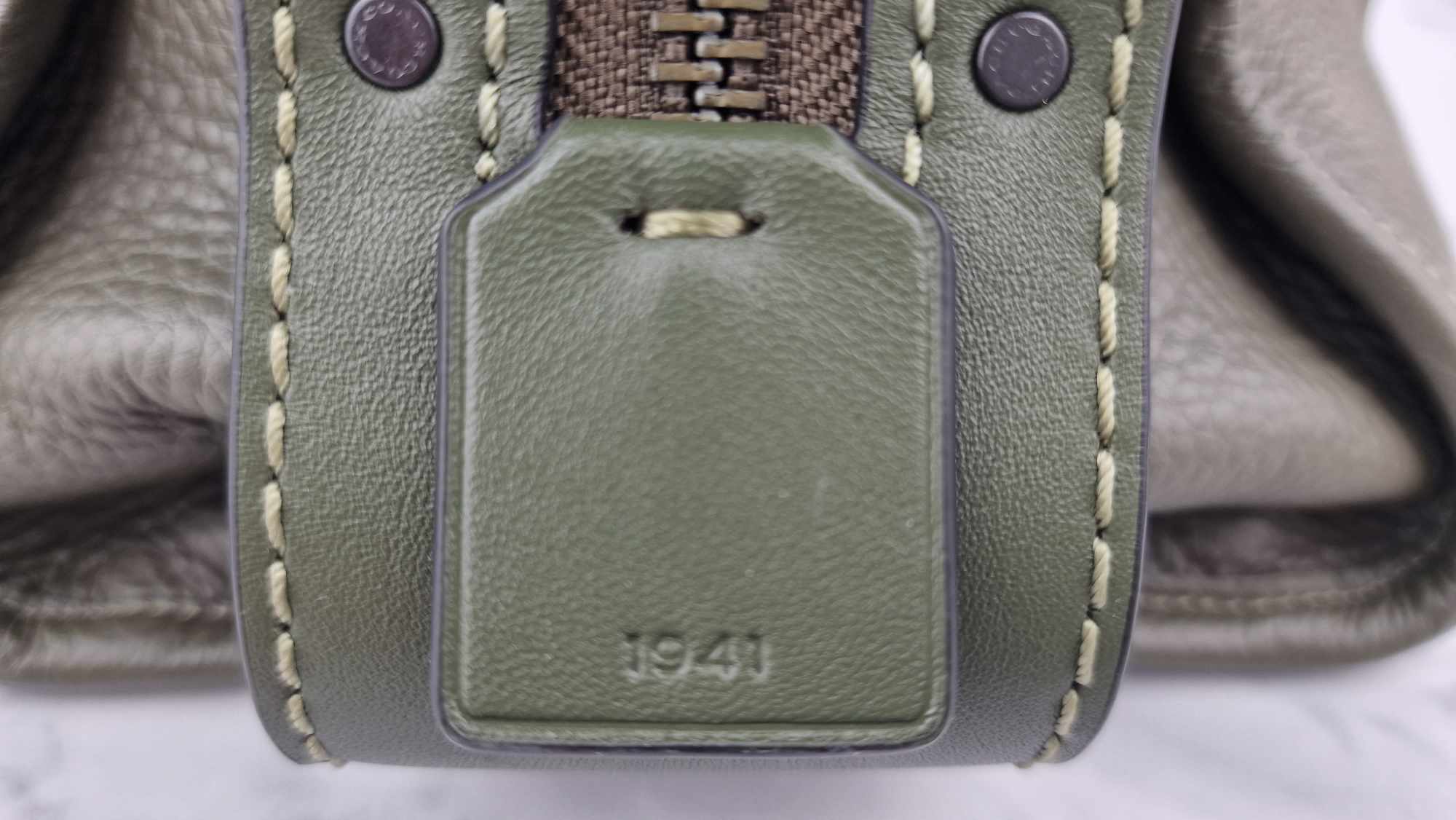 Coach 1941 Rogue 36 in Army Green Olive with Genuine Snakeskin Handles - Shoulder Bag Handbag - Coach 58965 - Image 6