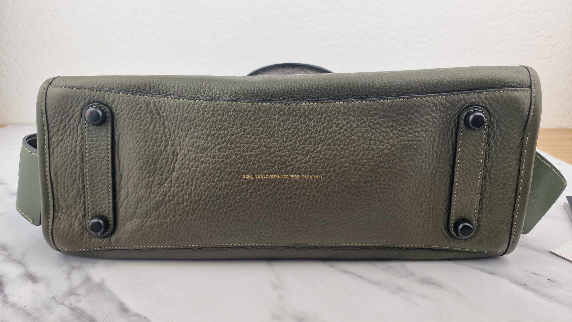 Coach 1941 Rogue 36 in Army Green Olive with Genuine Snakeskin Handles - Shoulder Bag Handbag - Coach 58965 - Image 7