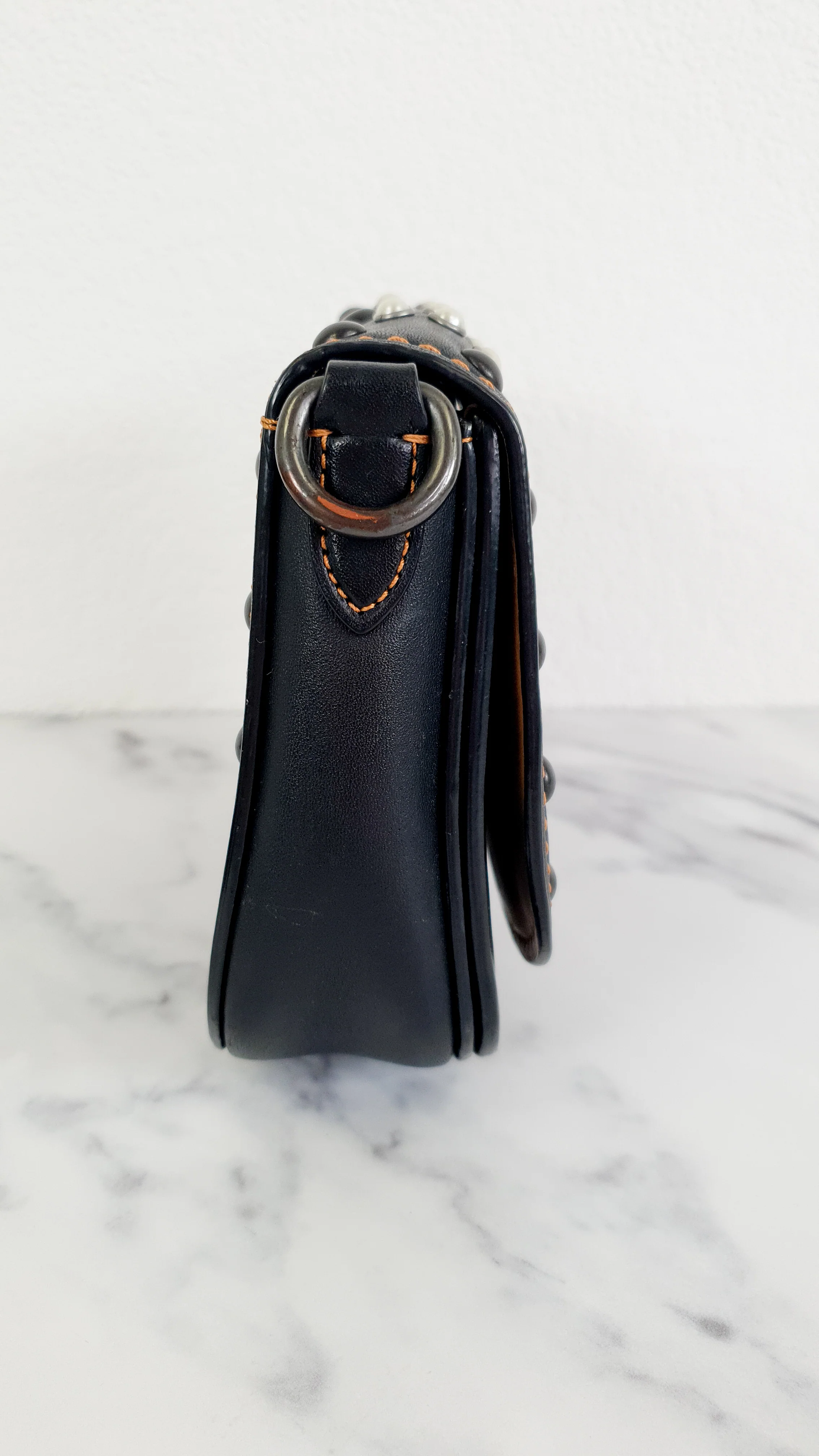 Coach 1941 Saddle 17 Bag with Western Rivets in Black - Crossbody Flap Bag - Coach F56564 - Image 7