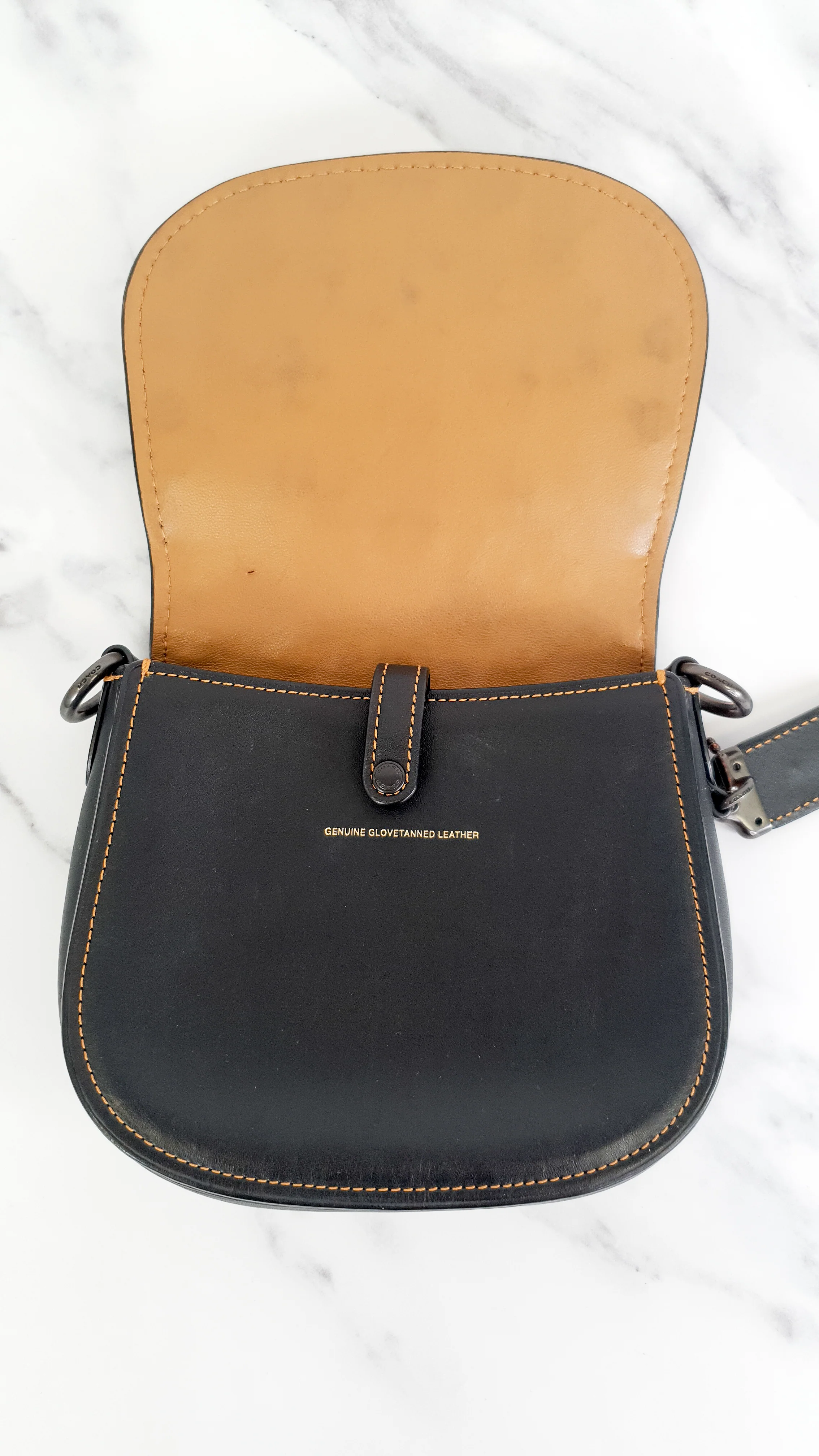 Coach 1941 Saddle 17 Bag with Western Rivets in Black - Crossbody Flap Bag - Coach F56564 - Image 9