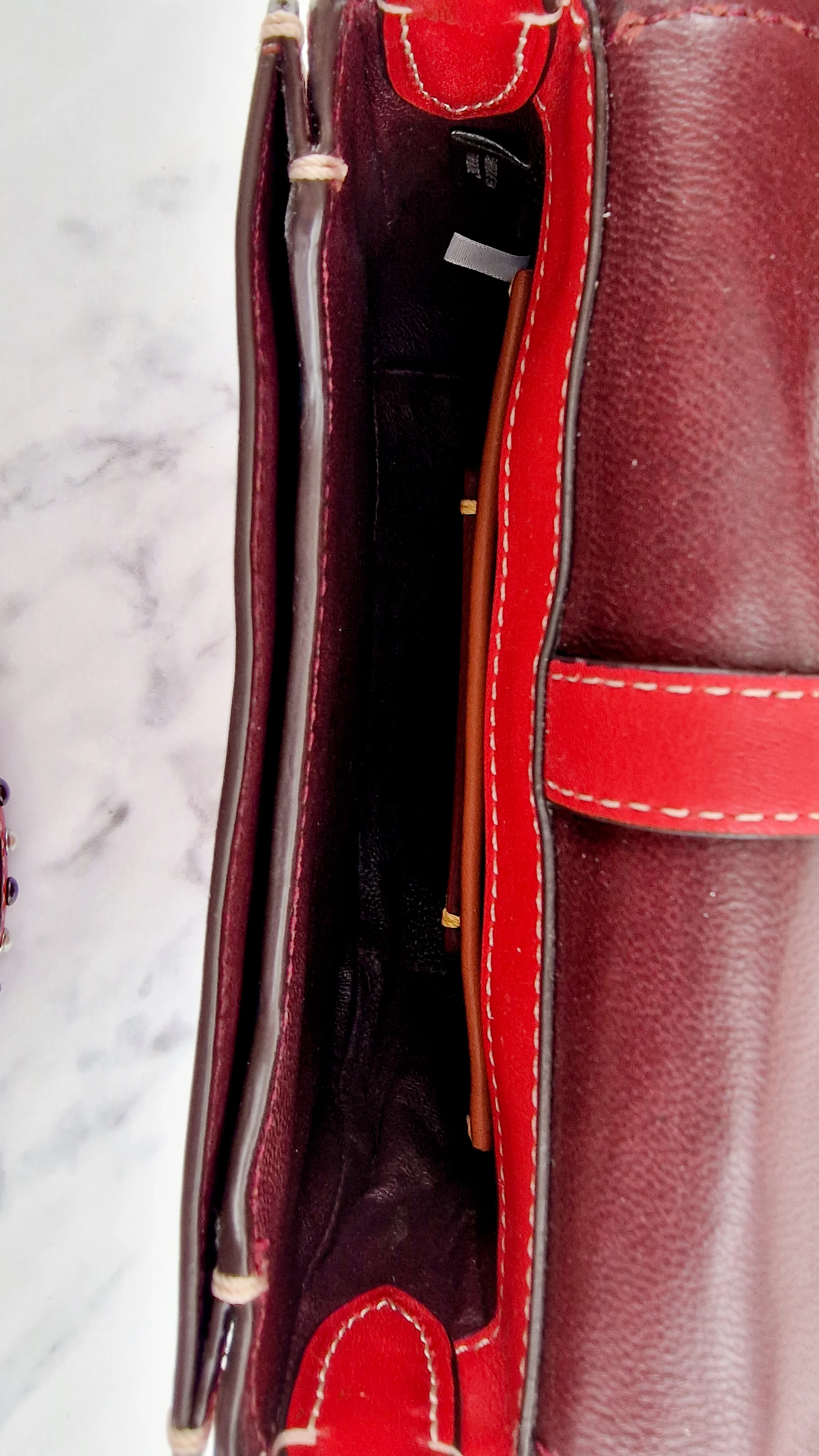 Coach 1941 Saddle 17 With Western Rivets in Red Leather Crossbody Bag - Coach 56564 - Image 10