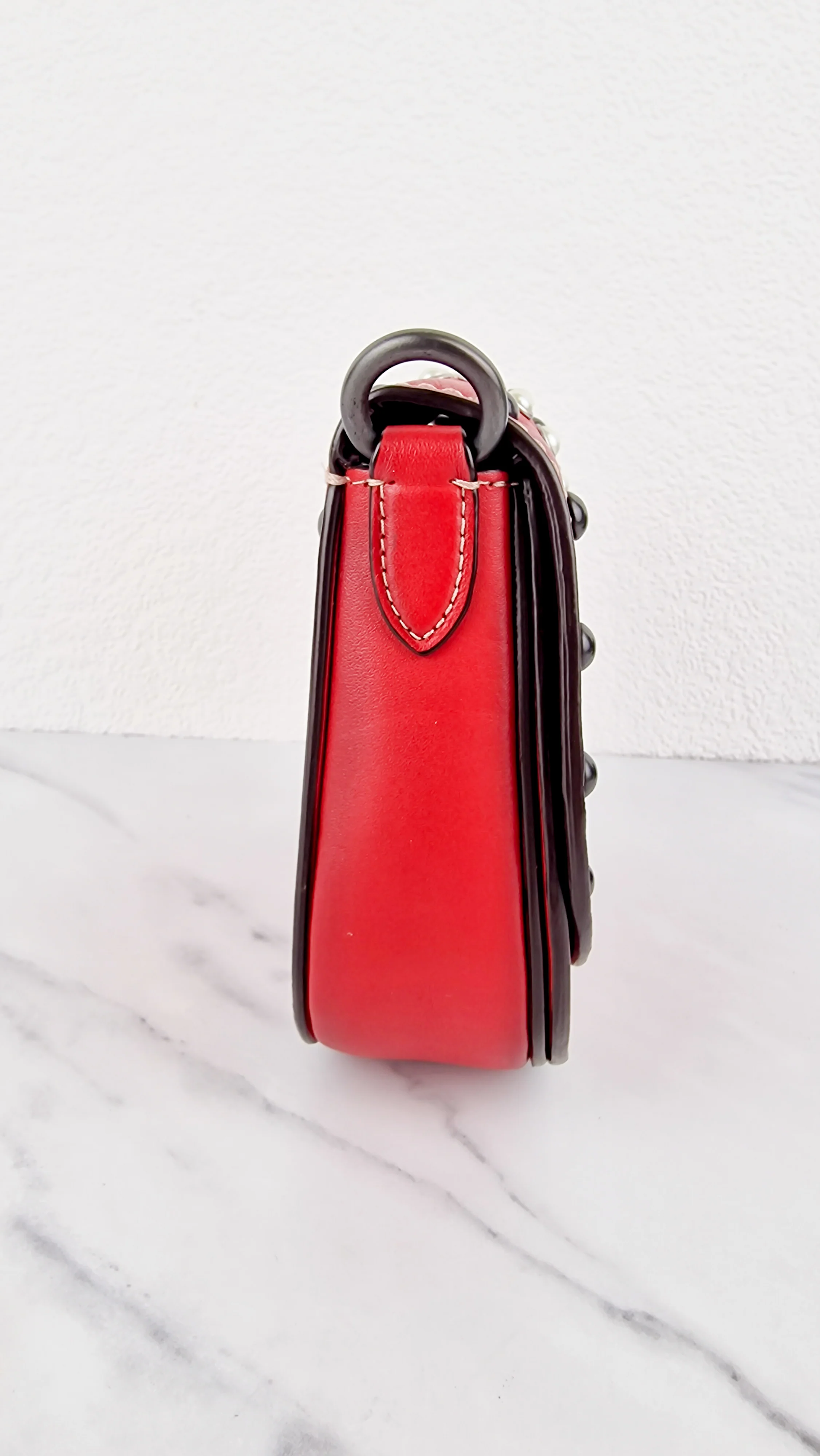 Coach 1941 Saddle 17 With Western Rivets in Red Leather Crossbody Bag - Coach 56564 - Image 3