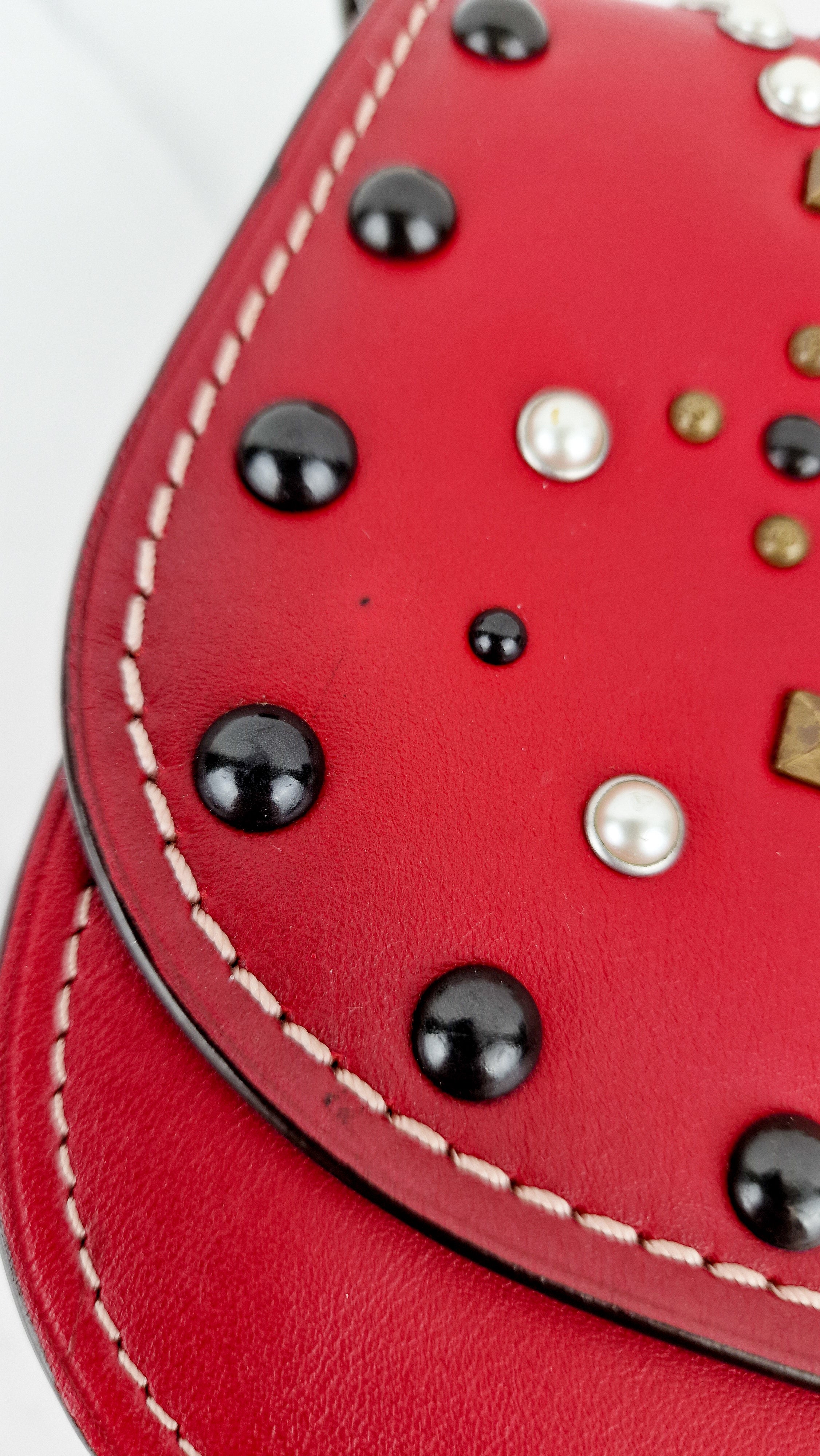Coach 1941 Saddle 17 With Western Rivets in Red Leather Crossbody Bag - Coach 56564 - Image 7