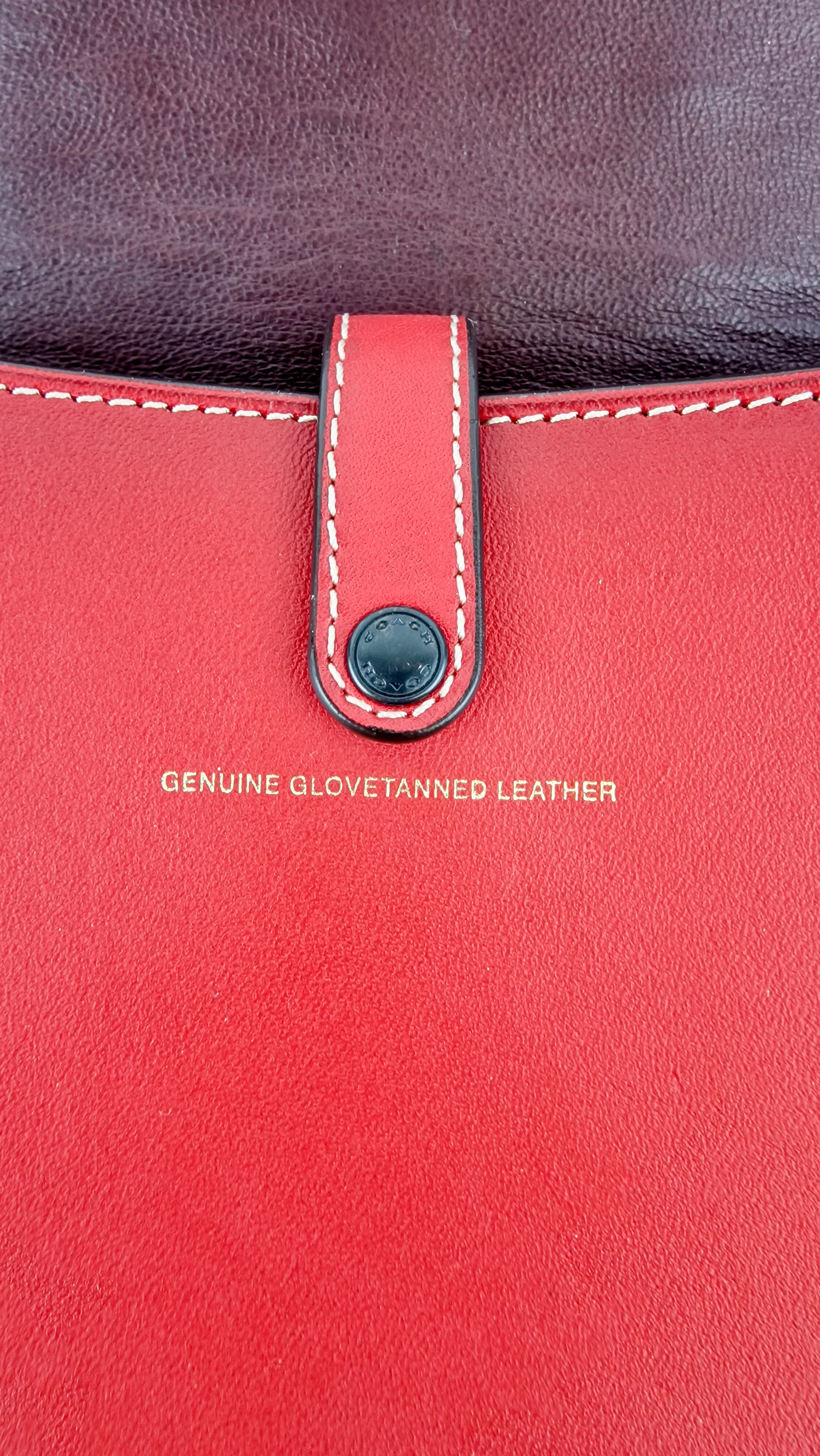 Coach 1941 Saddle 17 With Western Rivets in Red Leather Crossbody Bag - Coach 56564 - Image 9