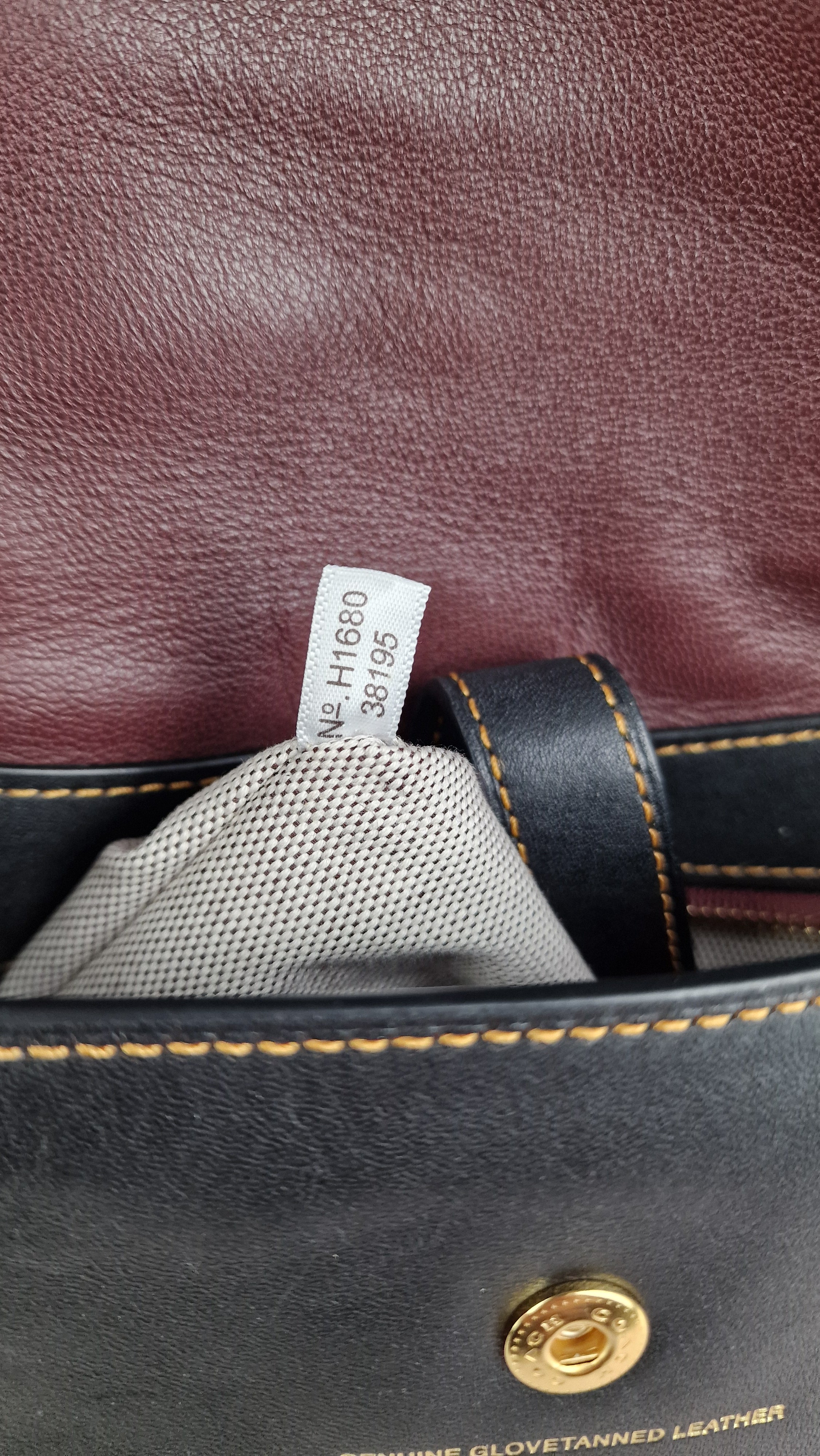 Coach 1941 Saddle 23 Bag in Black & Burgundy Tea Roses Appliqué Crossbody Shoulder Bag - Coach 38195 - Image 21