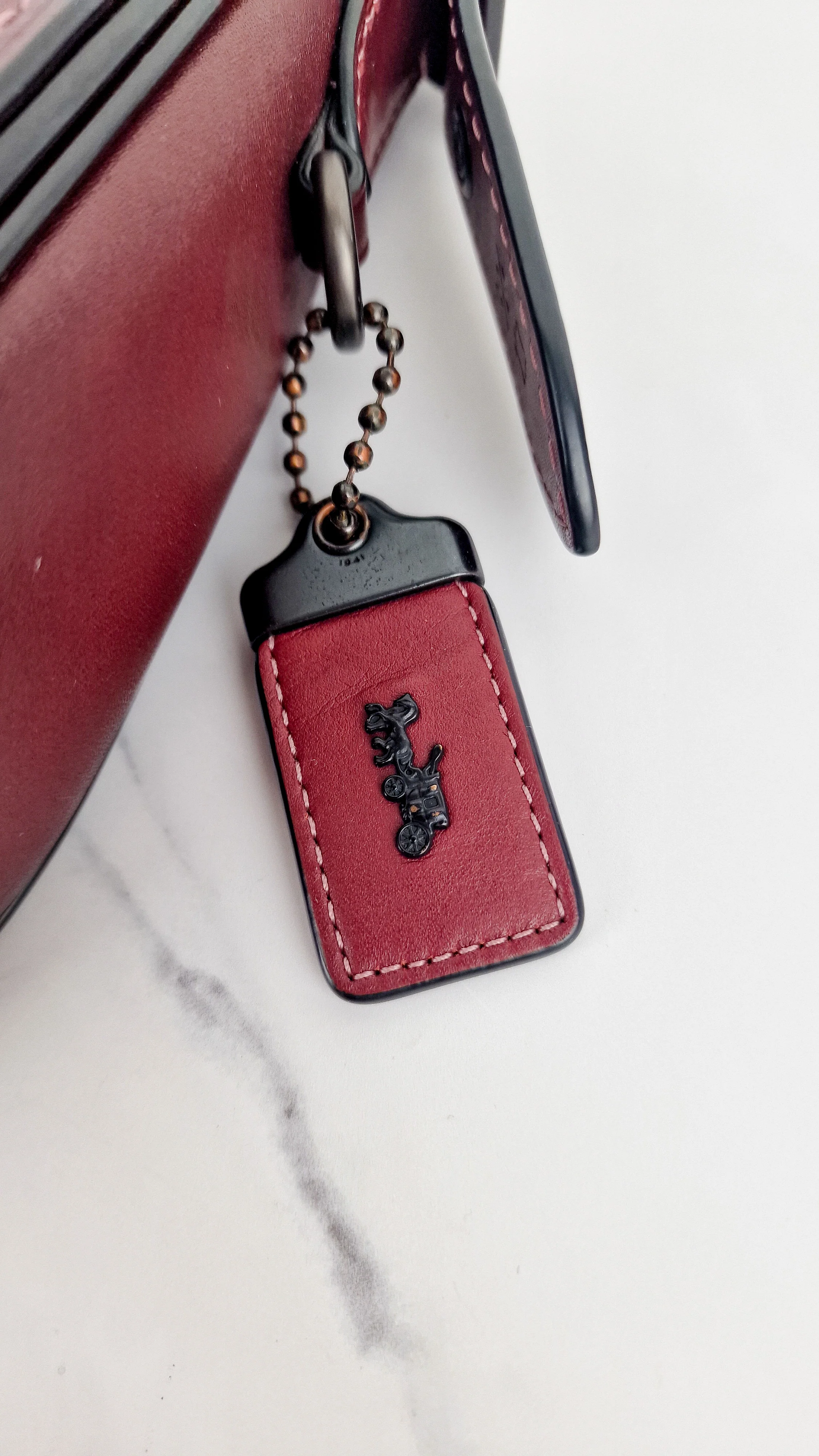 Coach 1941 Saddle 23 Bag in Burgundy Smooth Leather - Crossbody Shoulder Bag Red - Coach 55036 - Image 10