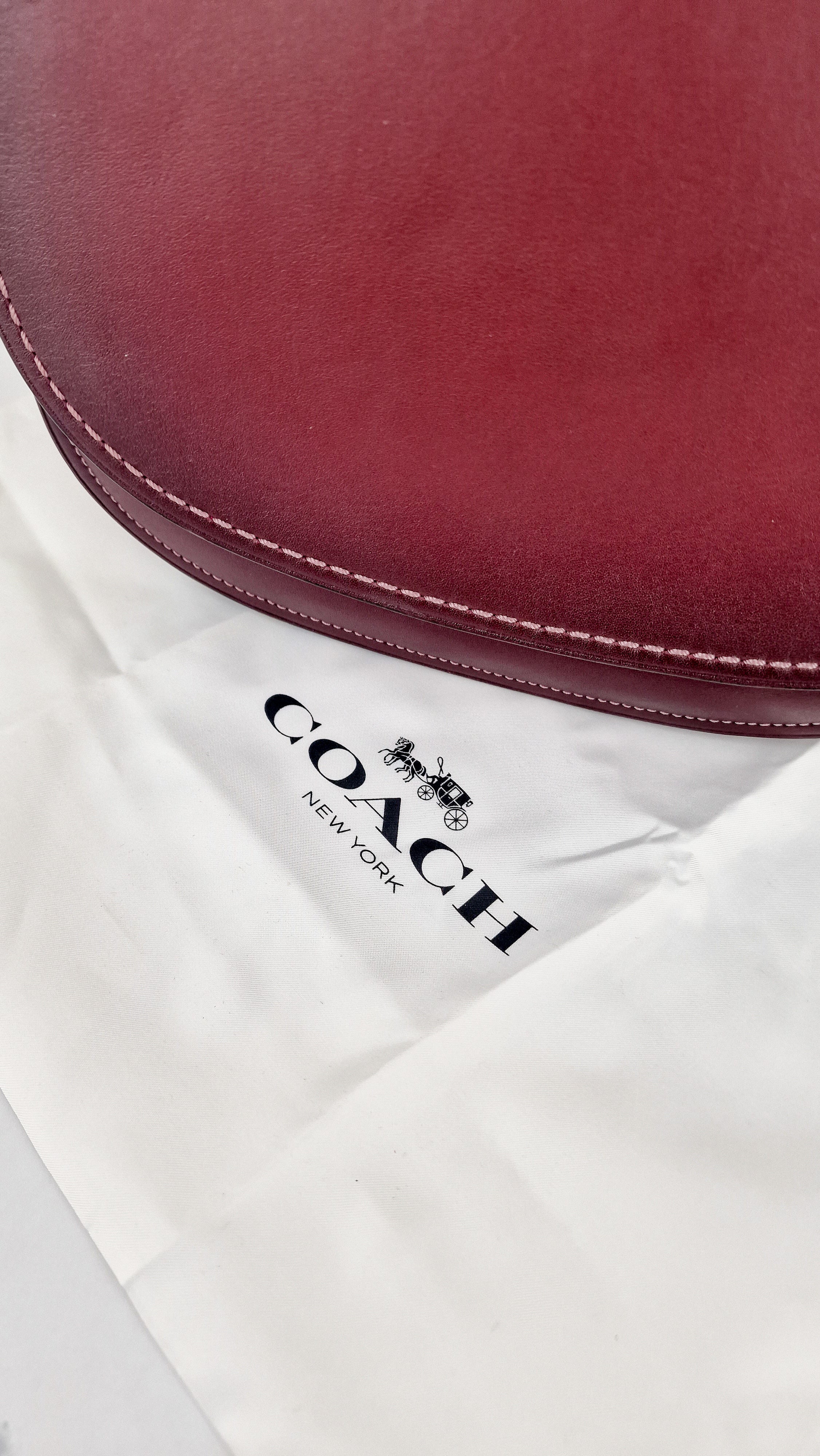 Coach 1941 Saddle 23 Bag in Burgundy Smooth Leather - Crossbody Shoulder Bag Red - Coach 55036 - Image 16