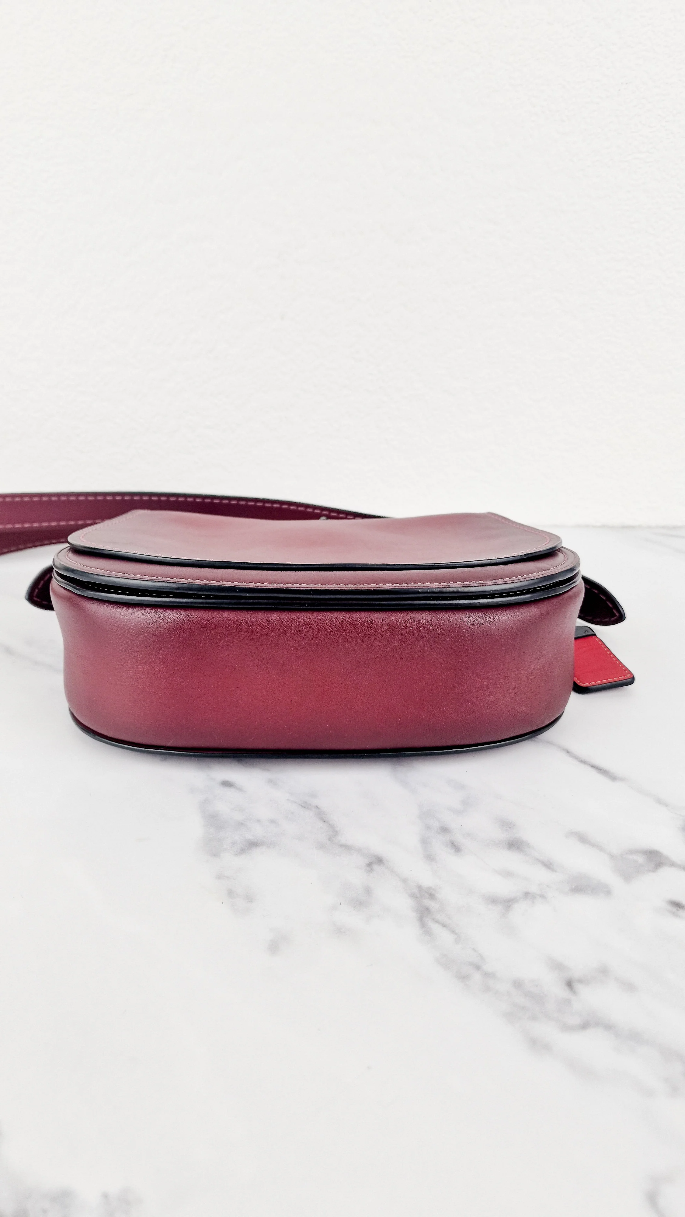Coach 1941 Saddle 23 Bag in Burgundy Smooth Leather - Crossbody Shoulder Bag Red - Coach 55036 - Image 6