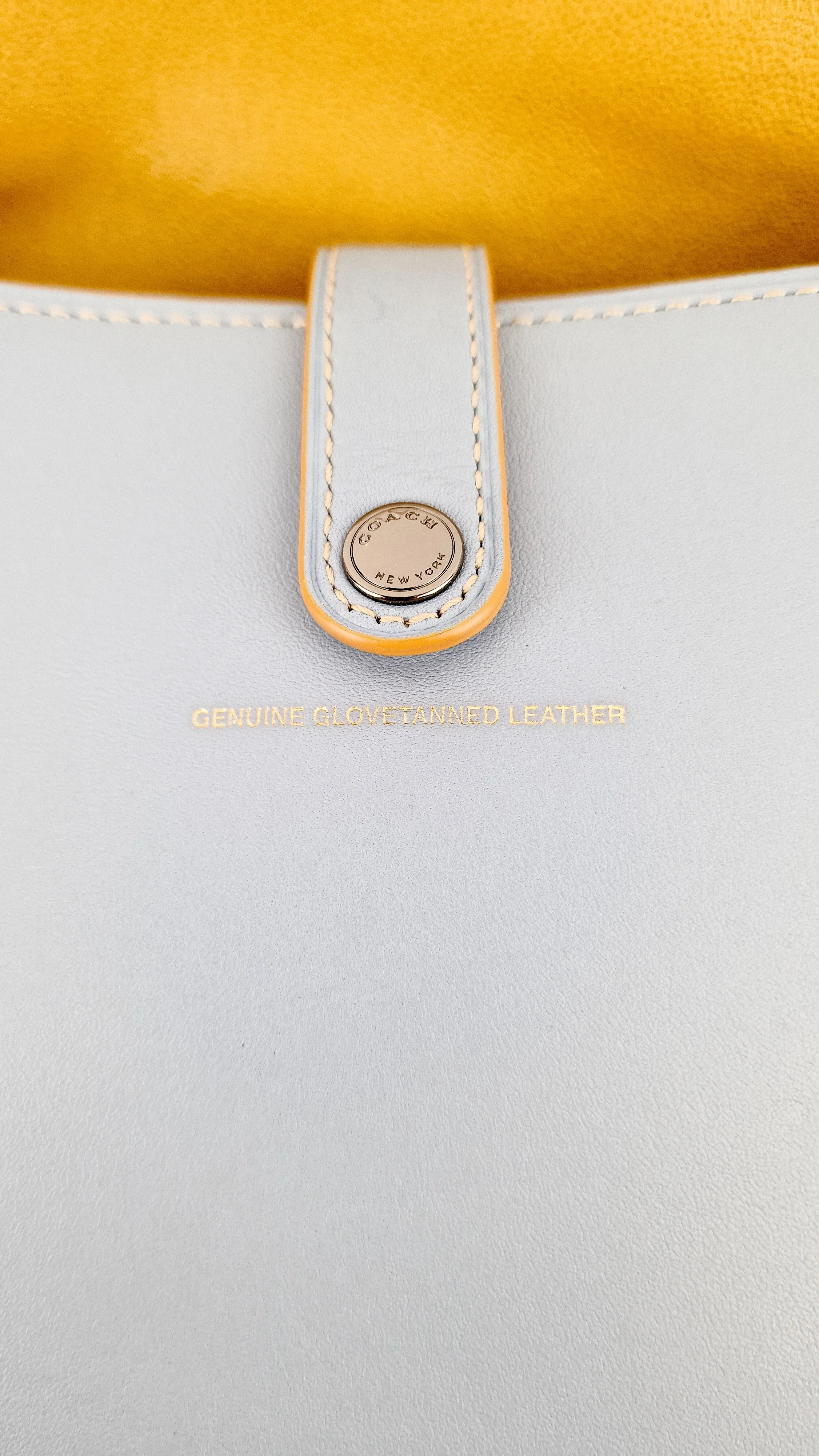 Coach 1941 Saddle 23 Bag in Cornflower Blue Smooth Leather - 75th Anniversary Limited Edition - Coach 37875 - Image 10