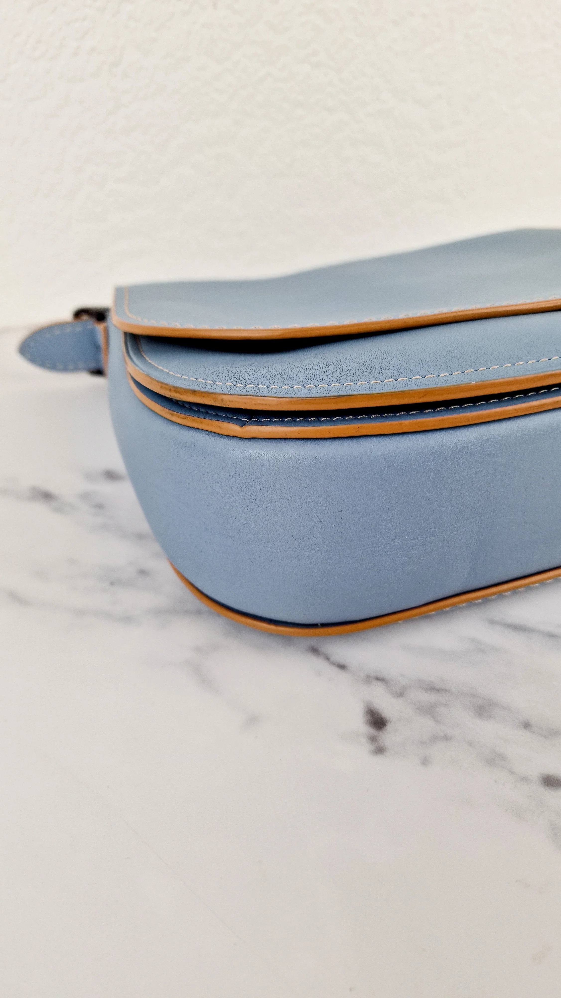 Coach 1941 Saddle 23 Bag in Cornflower Blue Smooth Leather Crossbody Shoulder Bag - Coach 55036 - Image 10