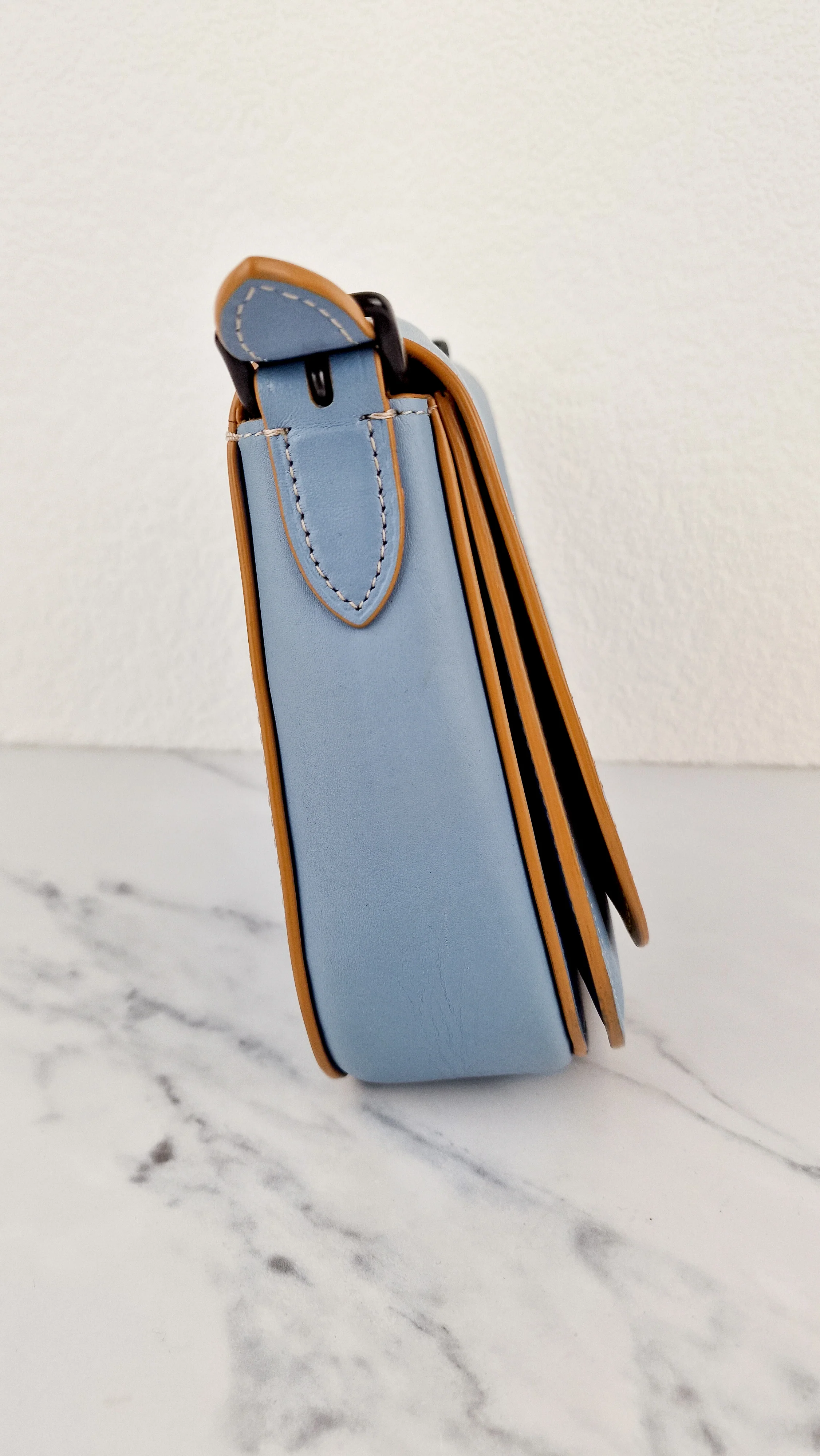 Coach 1941 Saddle 23 Bag in Cornflower Blue Smooth Leather Crossbody Shoulder Bag - Coach 55036 - Image 8