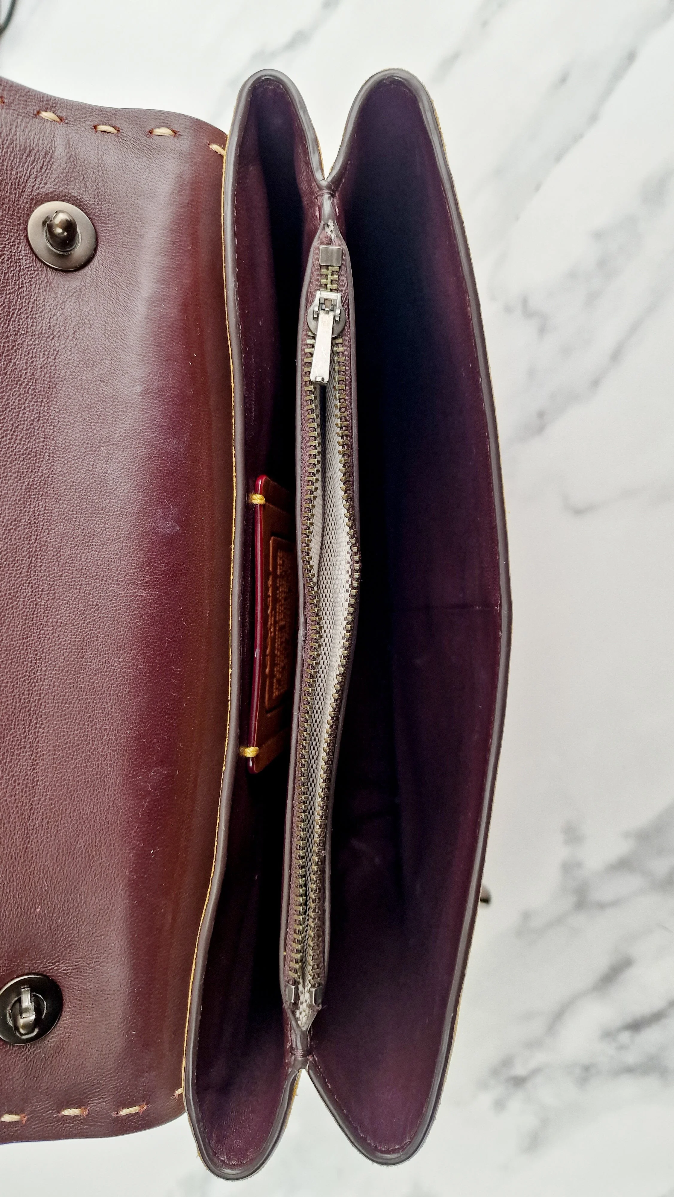 Coach 1941 Swagger Crossbody in Flax Yellow Suede & Smooth Leather - Clutch Shoulder Bag- Coach 25833 - Image 15