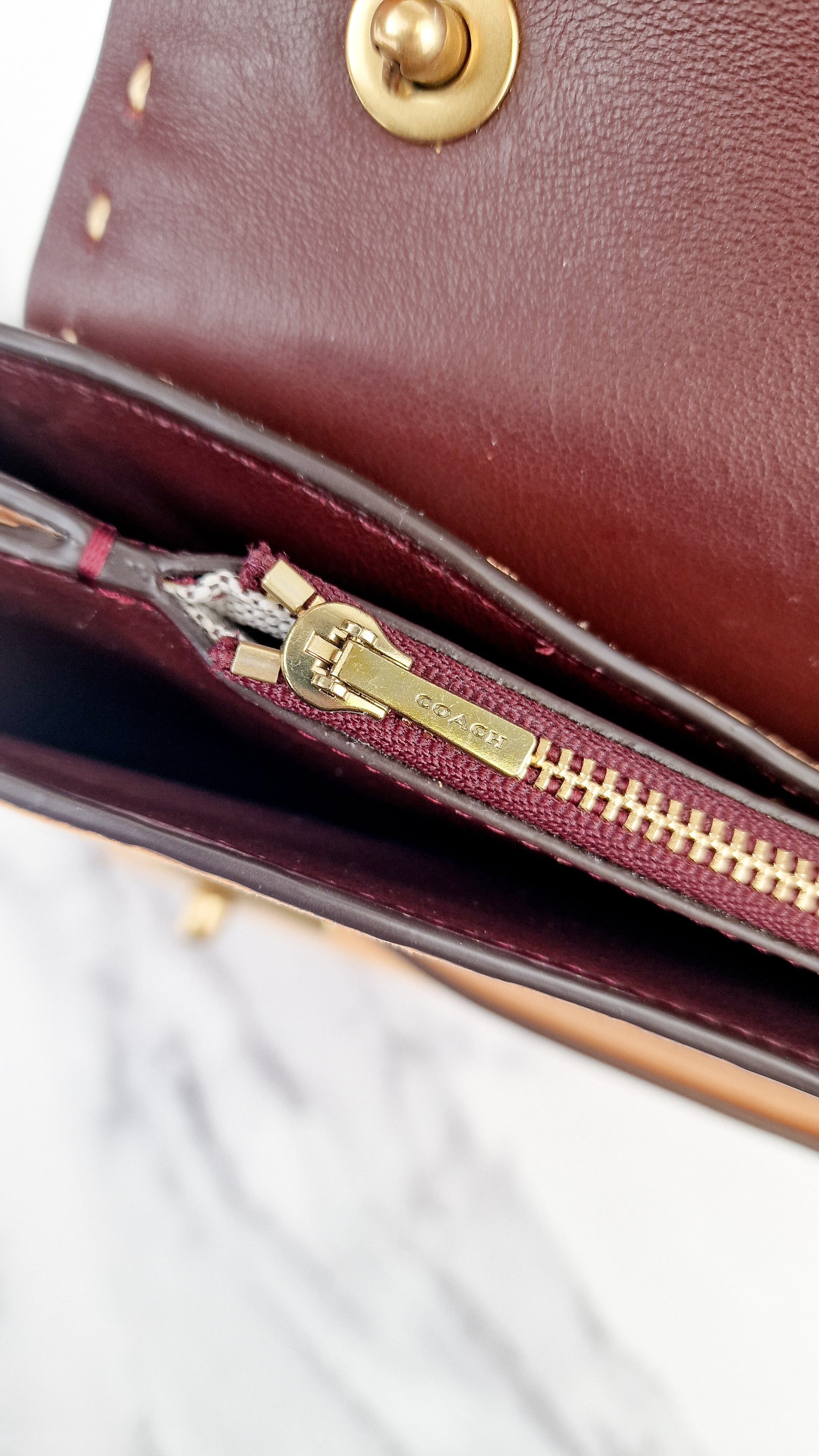 Coach 1941 Swagger Crossbody in Apricot Sand Orange Suede & Smooth Leather - Clutch Shoulder Bag- Coach 25833 - Image 16