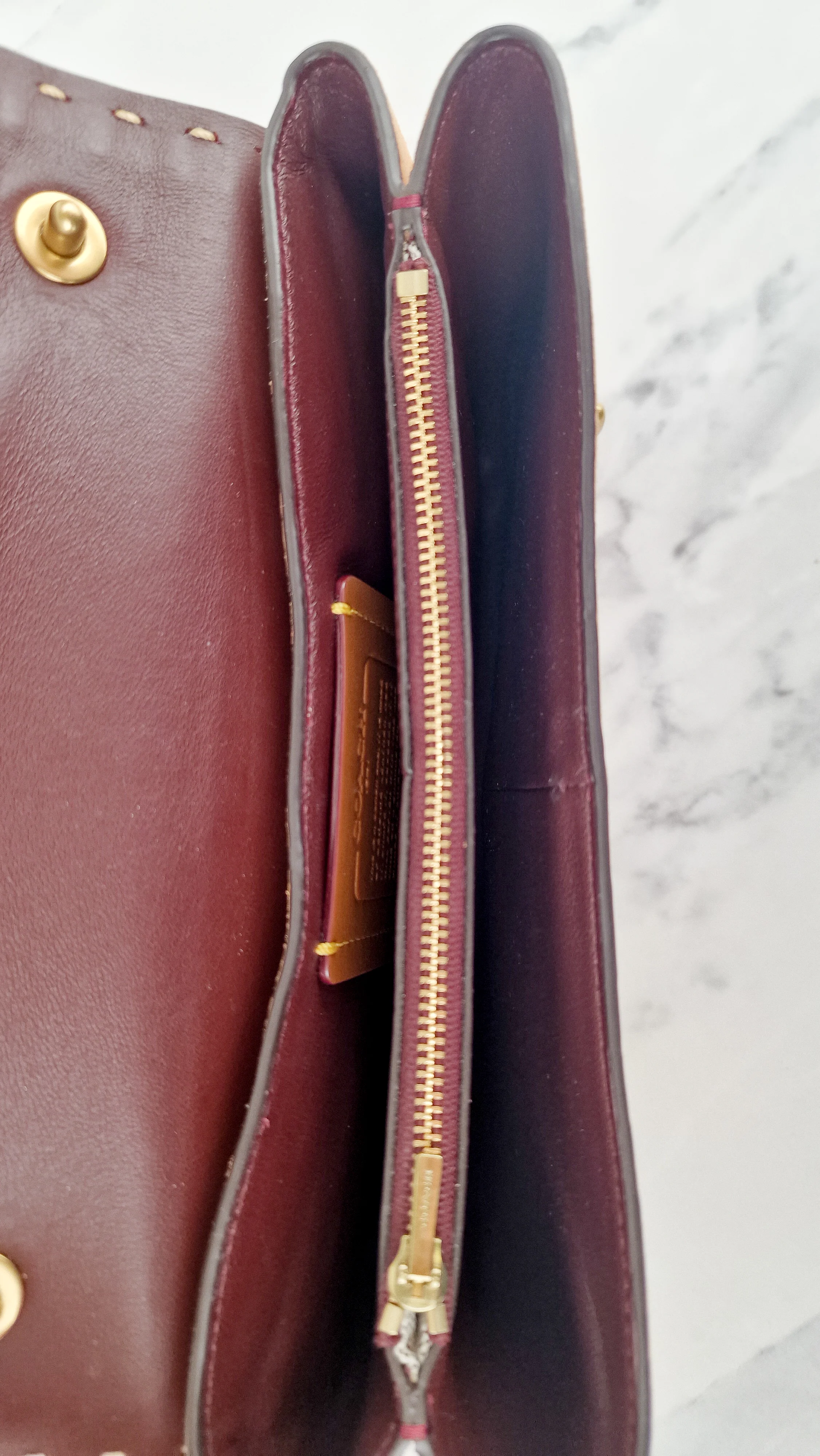 Coach 1941 Swagger Crossbody in Apricot Sand Orange Suede & Smooth Leather - Clutch Shoulder Bag- Coach 25833 - Image 17