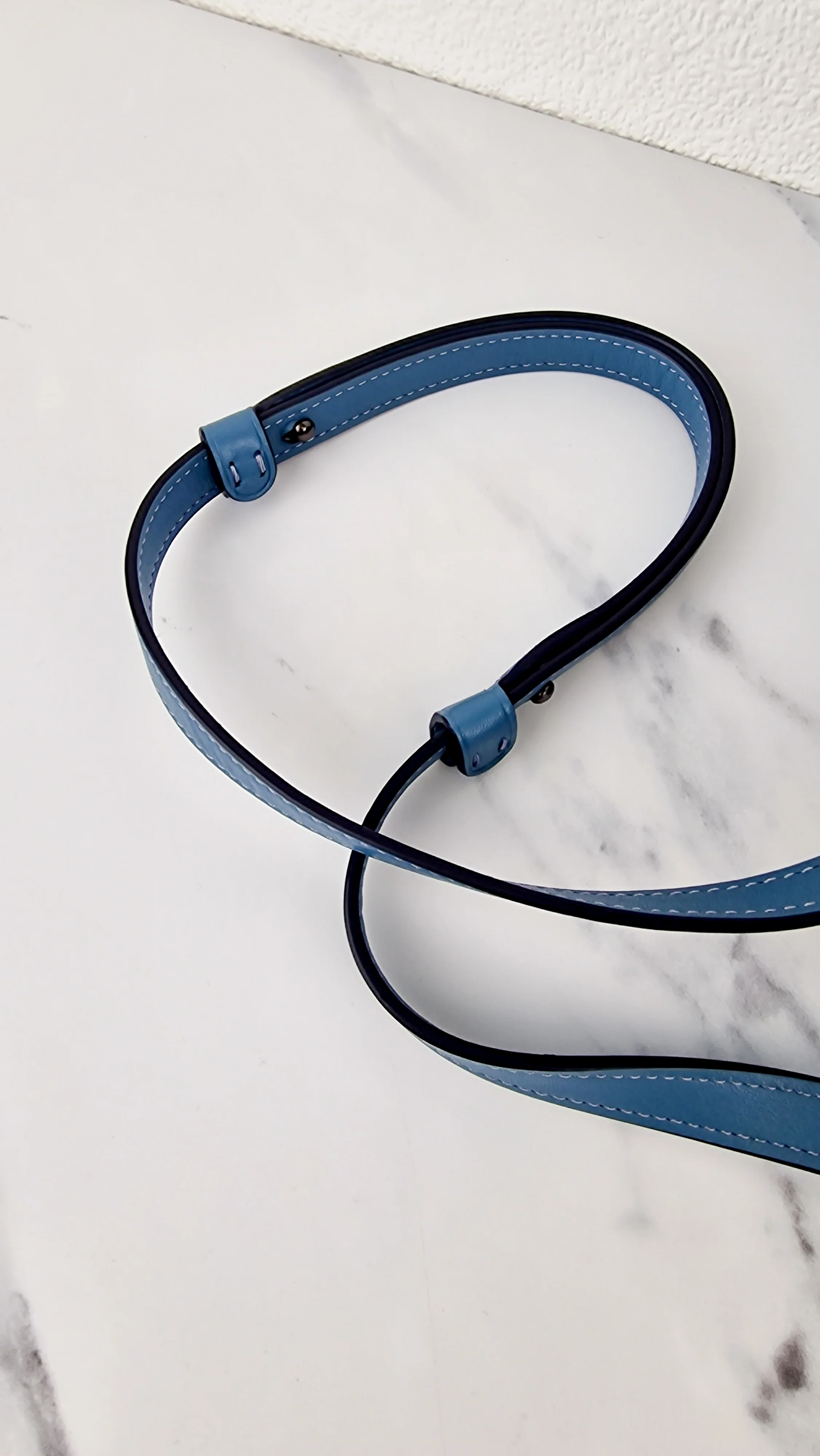Coach 1941 Swagger Crossbody in Chambray Blue Suede & Smooth Leather - Clutch Shoulder Bag- Coach 25833 - Image 4