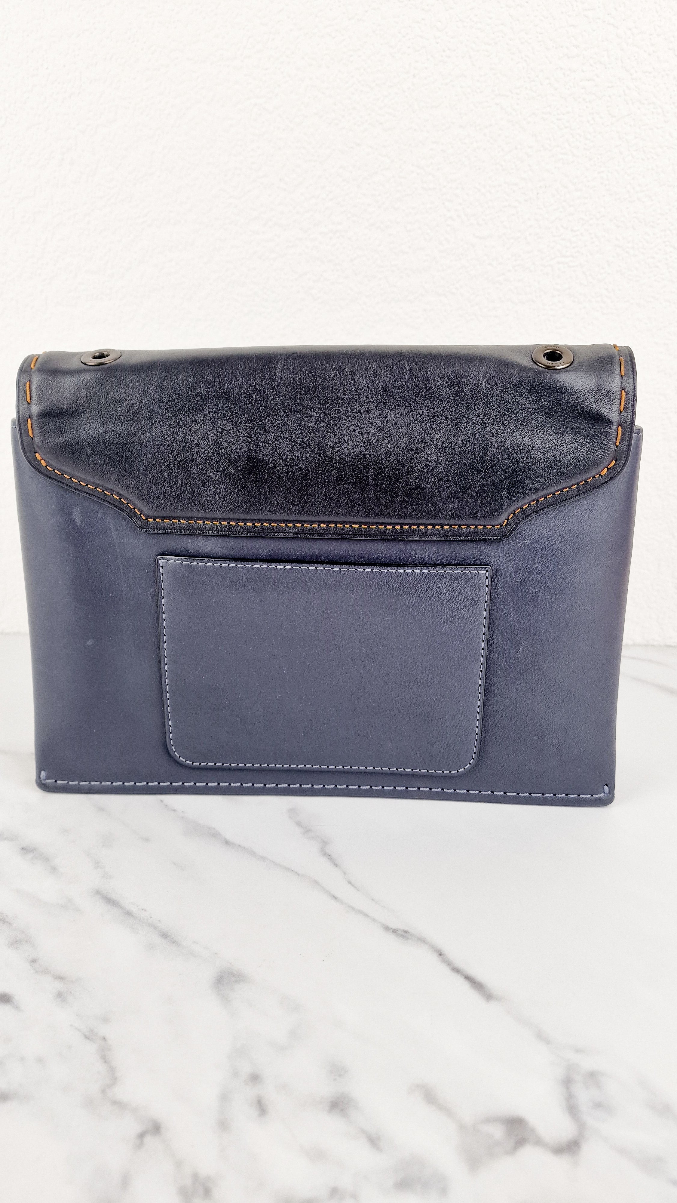 Coach 1941 Swagger Crossbody in Dark Blue Colorblock Smooth Leather - Coach 25833 - Image 7