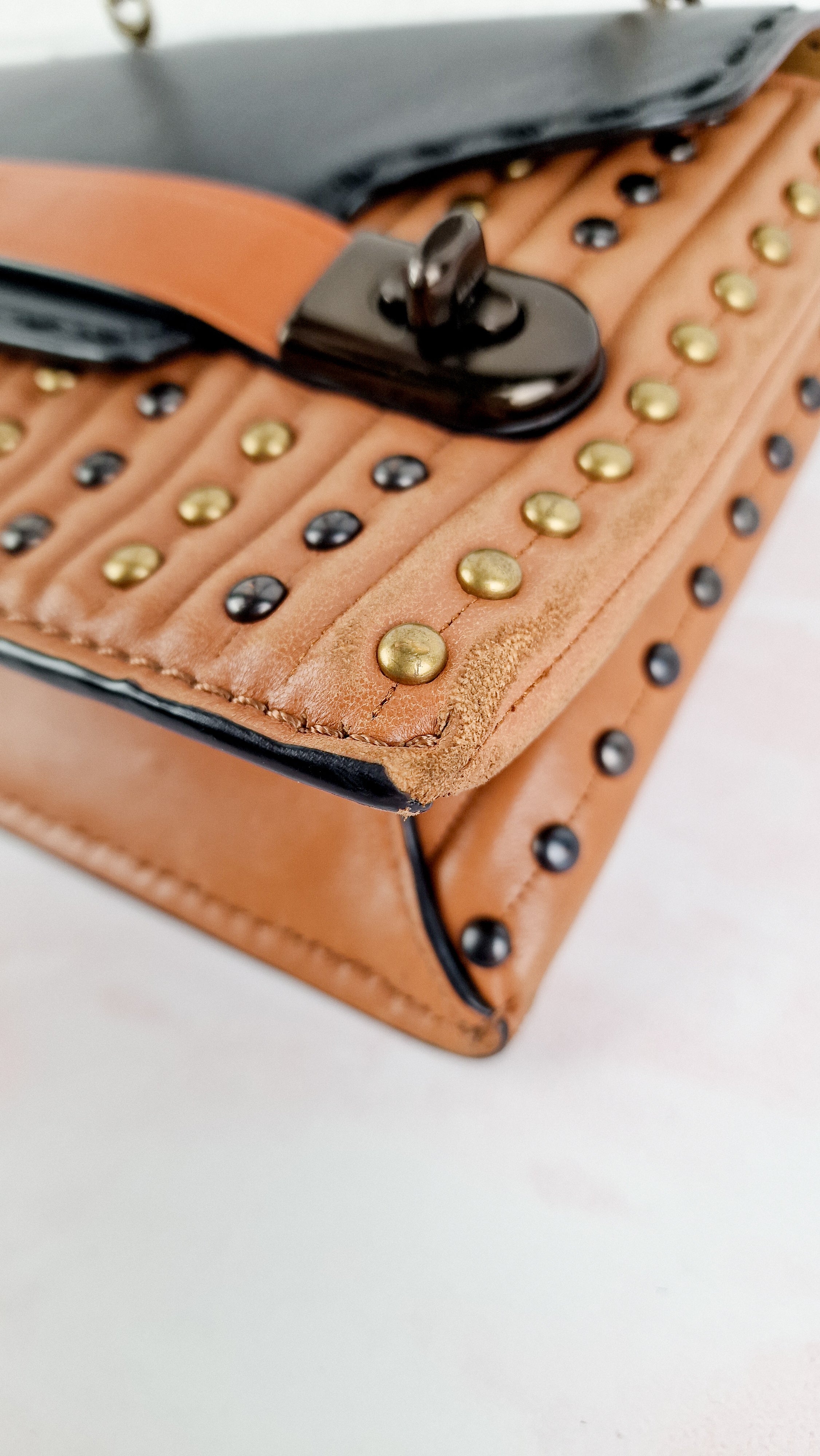 Coach 1941 Swagger With Quilting, Rivets & C Chain in Smooth Leather Mixed Metals - Coach 25491 - Image 11