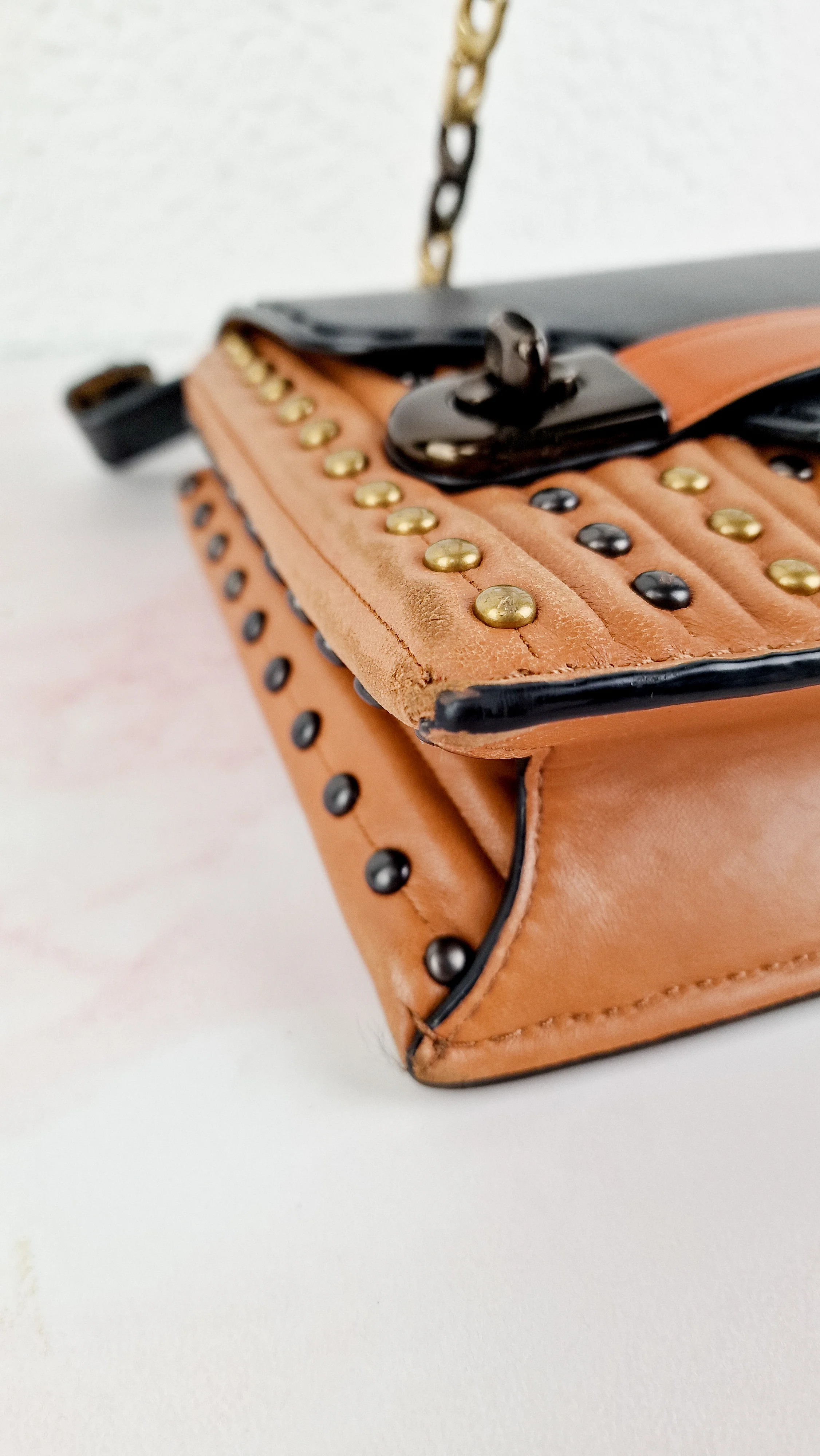 Coach 1941 Swagger With Quilting, Rivets & C Chain in Smooth Leather Mixed Metals - Coach 25491 - Image 12