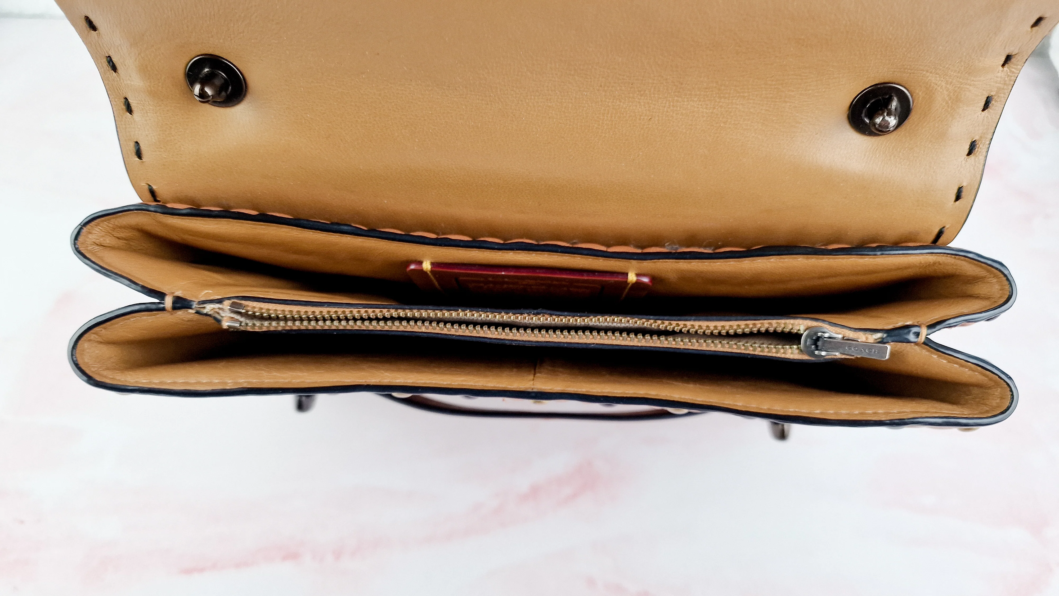 Coach 1941 Swagger With Quilting, Rivets & C Chain in Smooth Leather Mixed Metals - Coach 25491 - Image 16