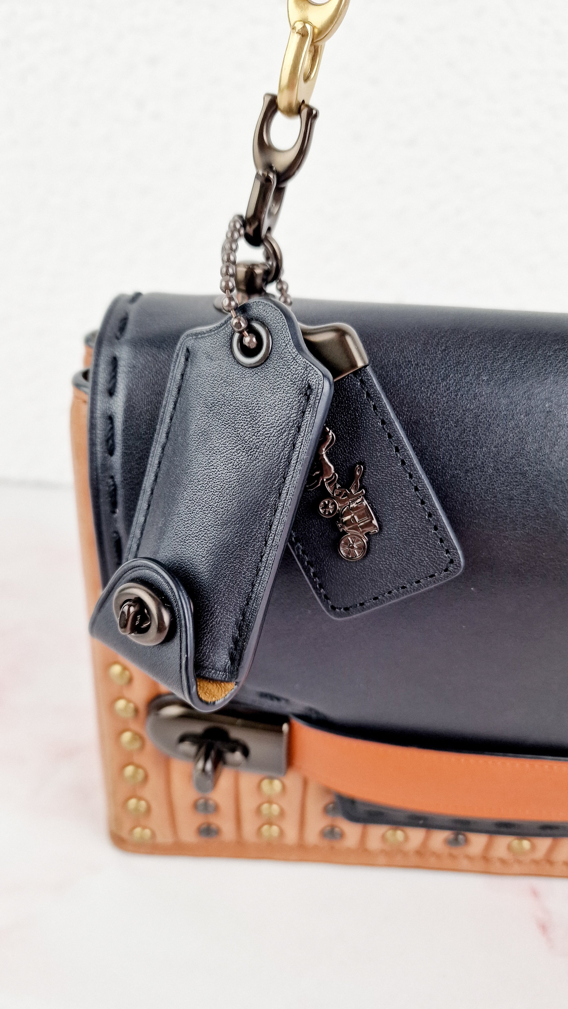 Coach 1941 Swagger With Quilting, Rivets & C Chain in Smooth Leather Mixed Metals - Coach 25491 - Image 3