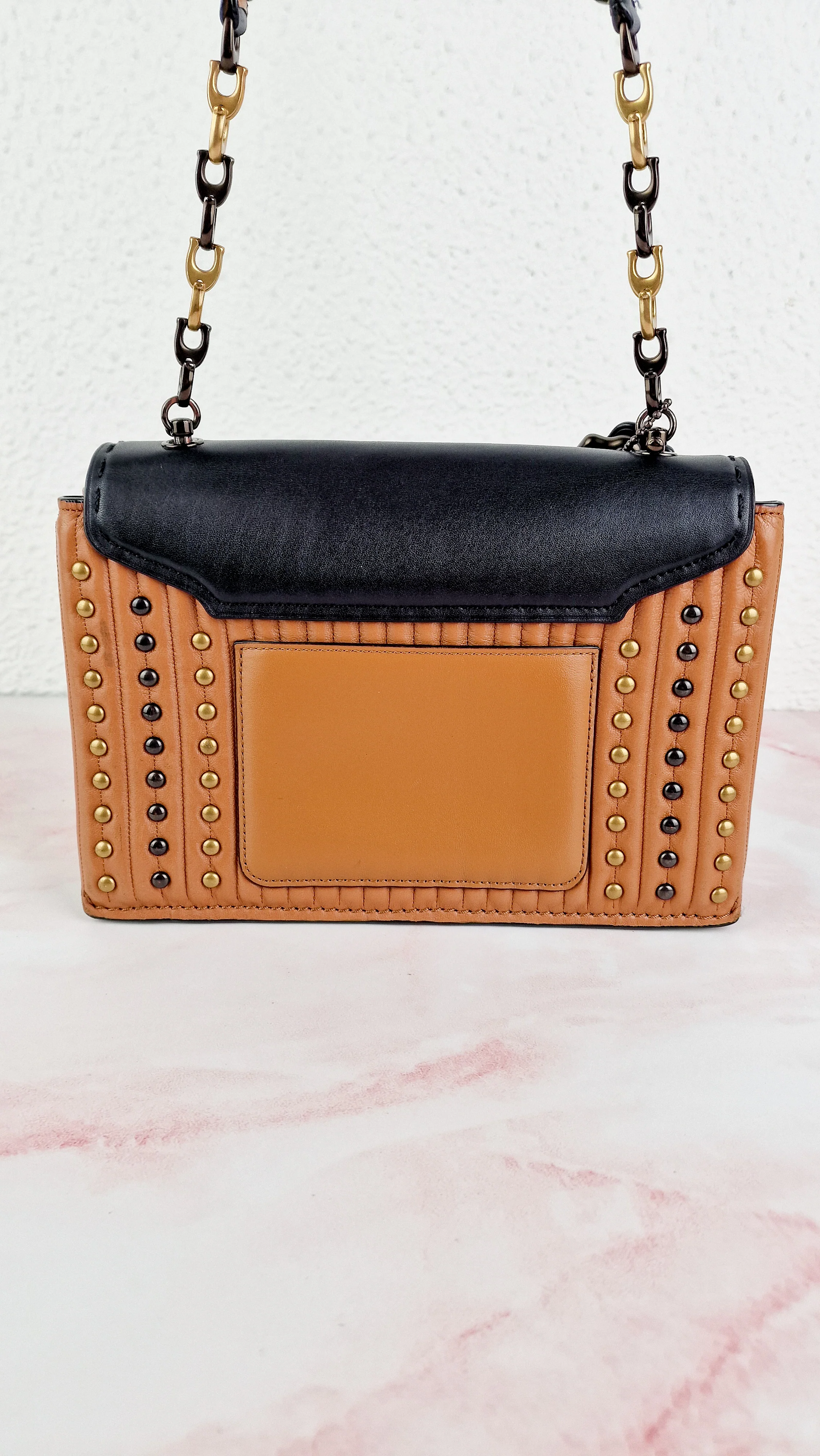 Coach 1941 Swagger With Quilting, Rivets & C Chain in Smooth Leather Mixed Metals - Coach 25491 - Image 7