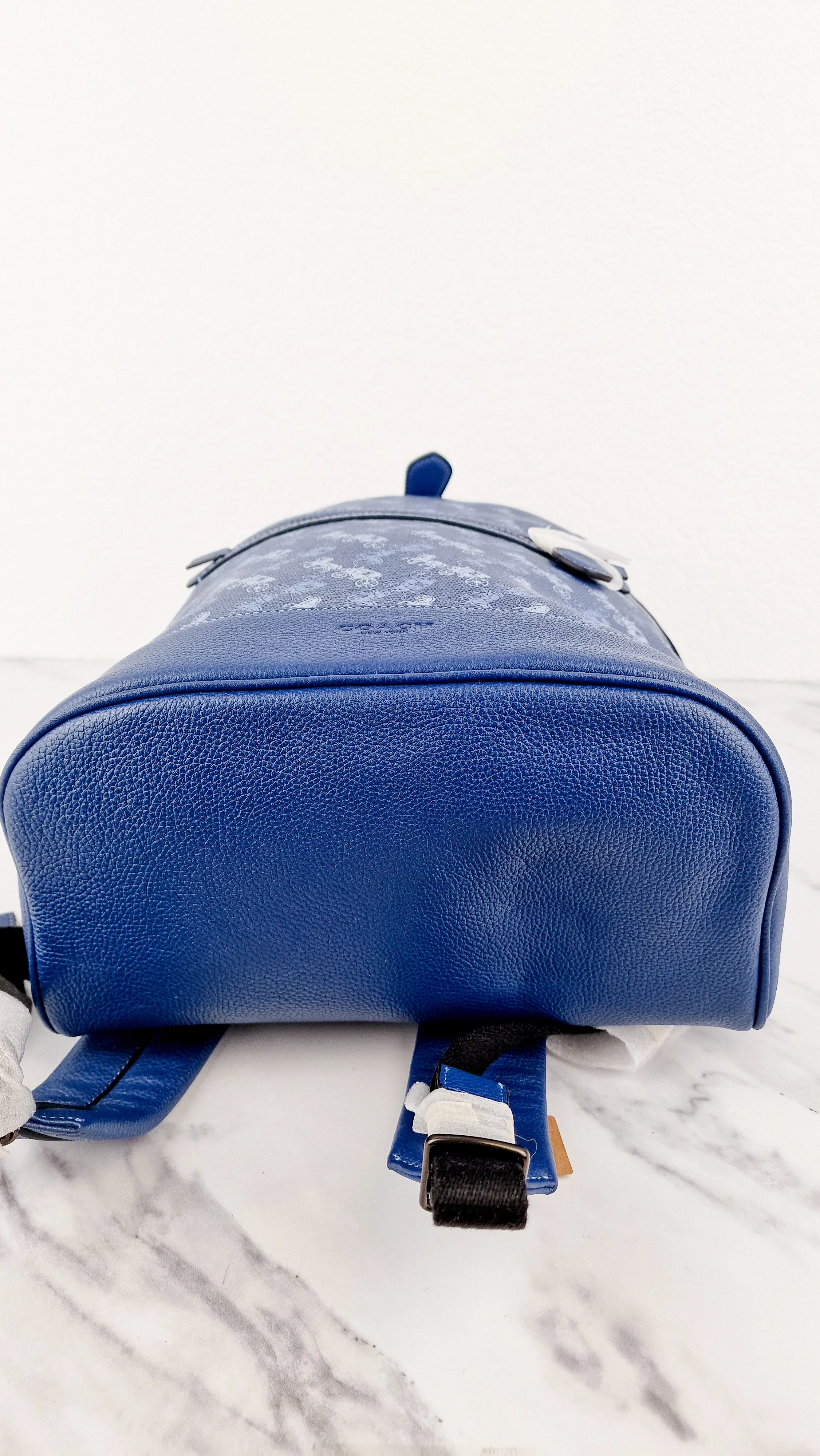 Coach Barrow Backpack With Horse And Carriage Print Blue Bag - Coach 91532 - Image 8
